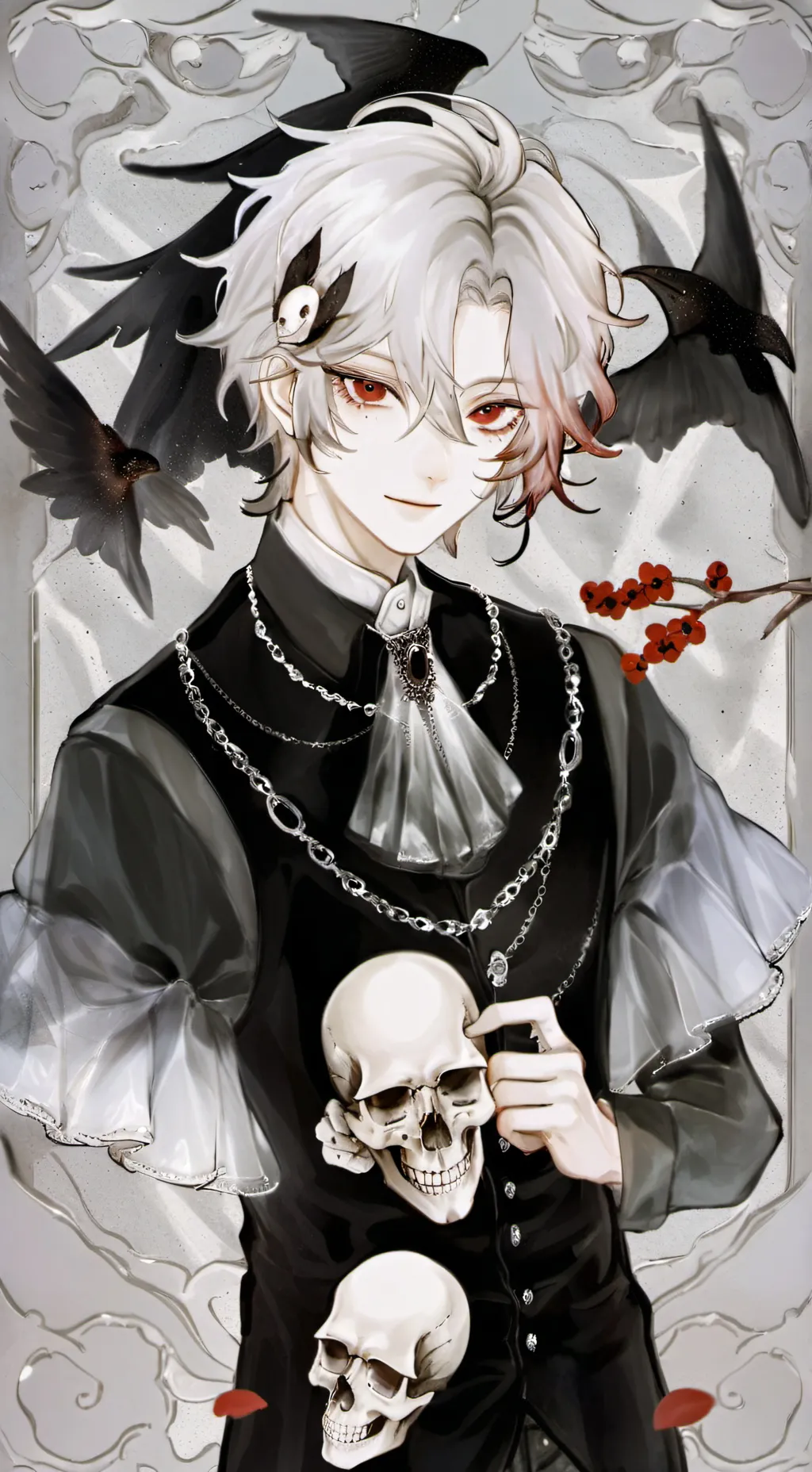 ai character: 💀Cadniem👑 background