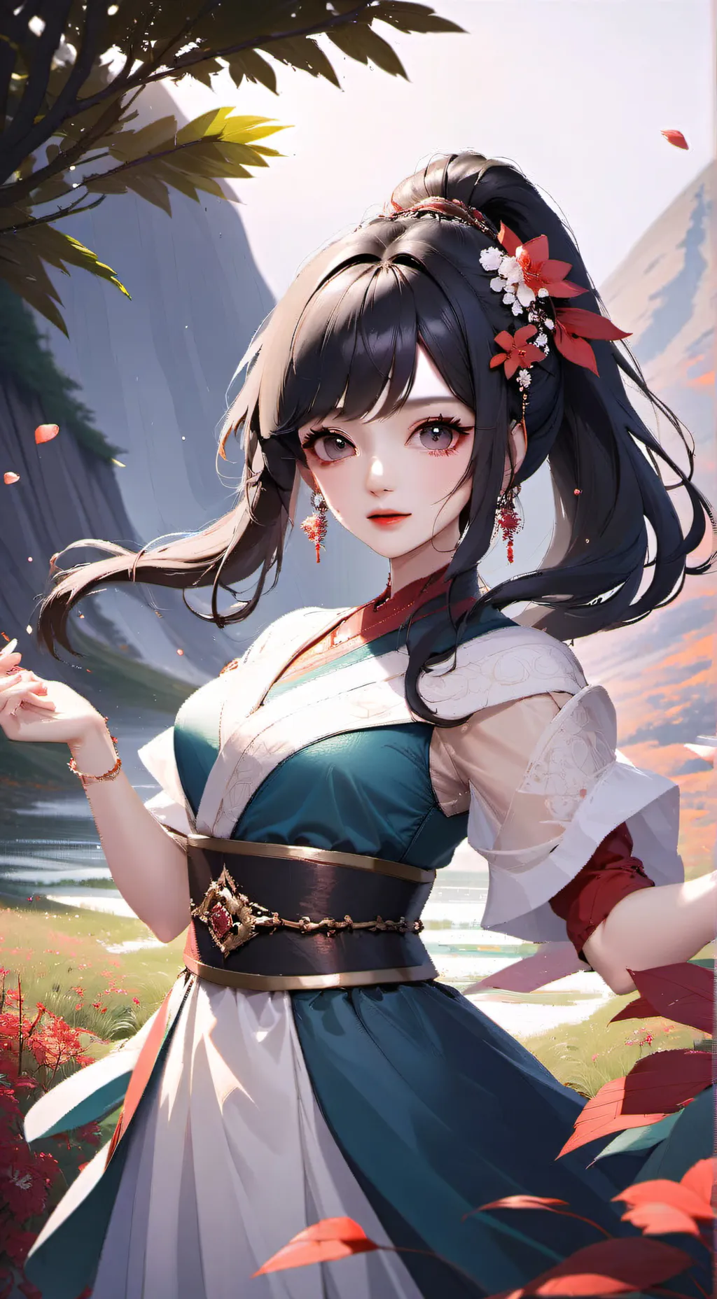 ai character: prom queen background