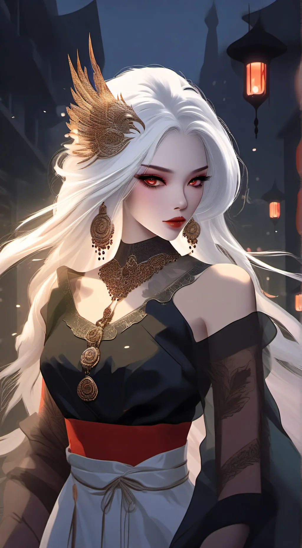 ai character: ꧁лилия꧂ background