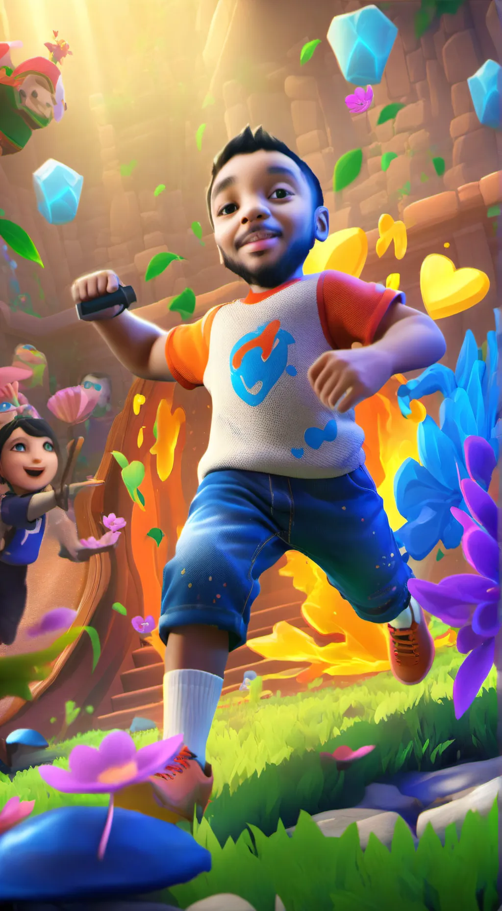 ai character: pillow  background