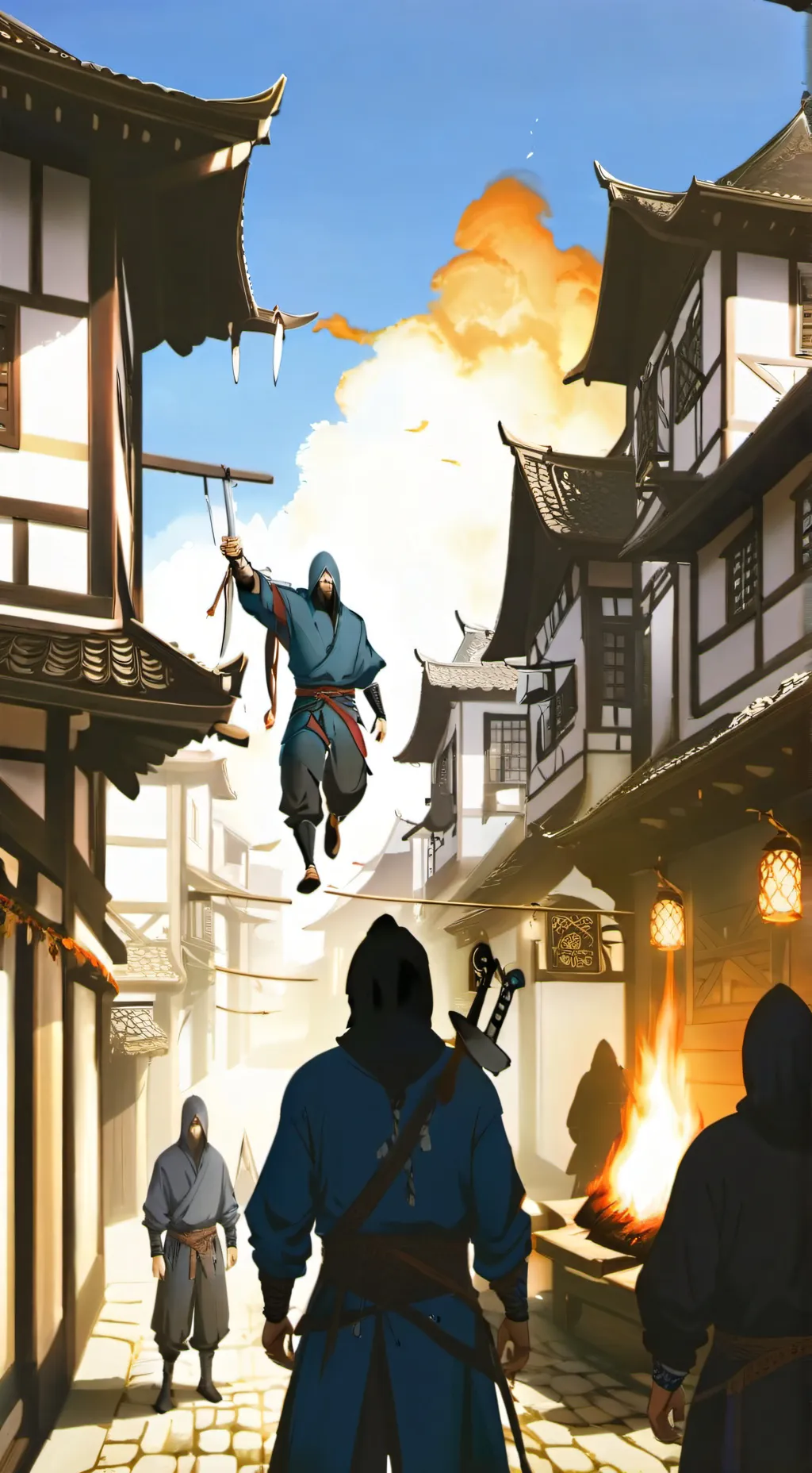 ai character: Ninja world  background