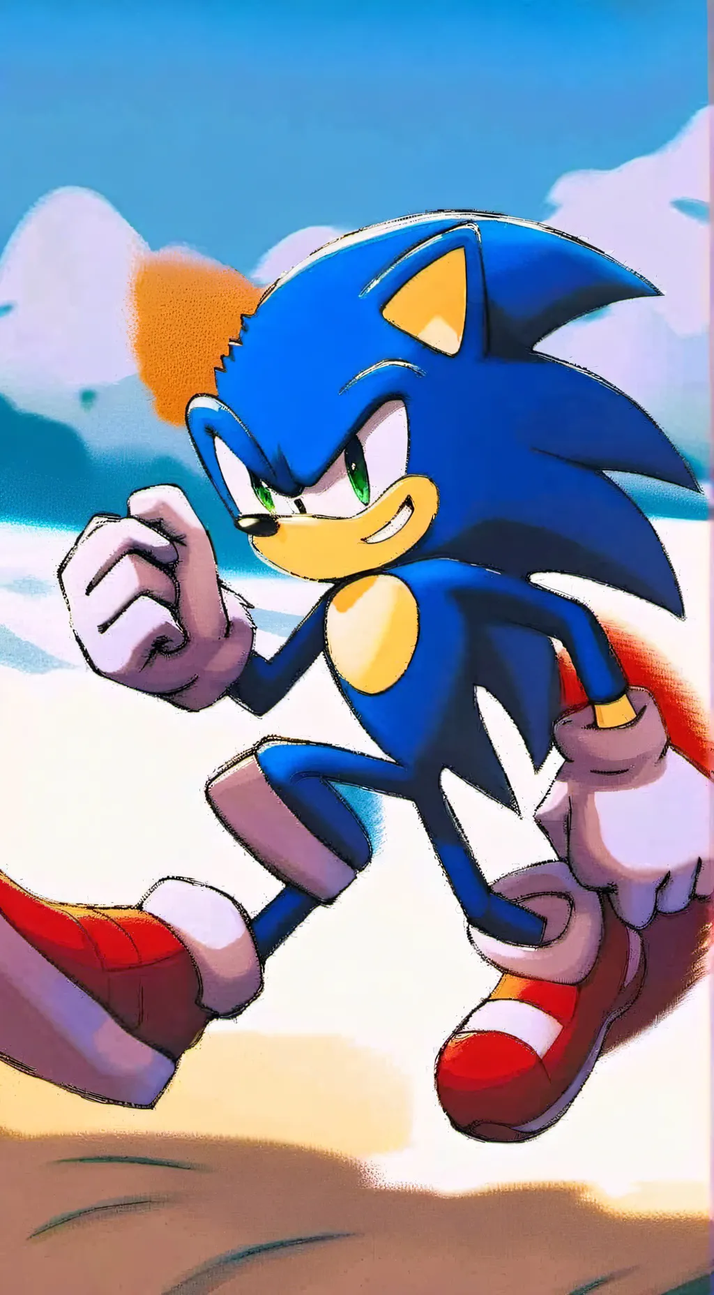 ai character: Sonic  background