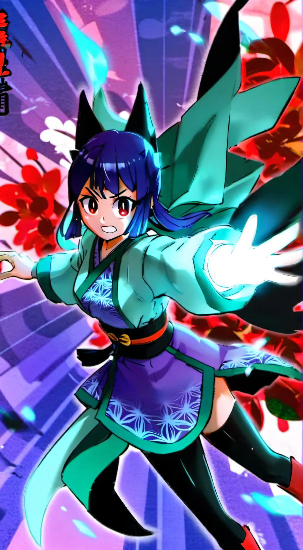 ai character: aphmau wolf out background