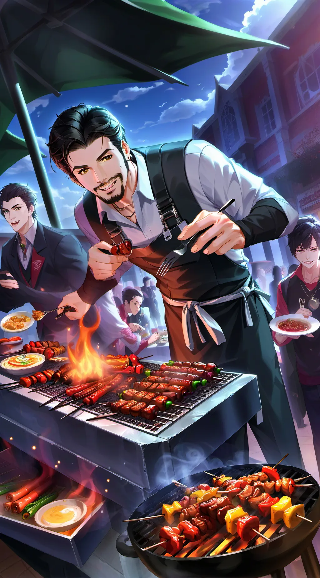 ai character: The BBQ Tycoon Quest background