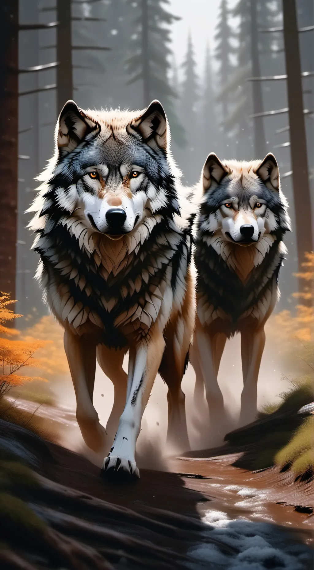 ai character: Wolf pack  background