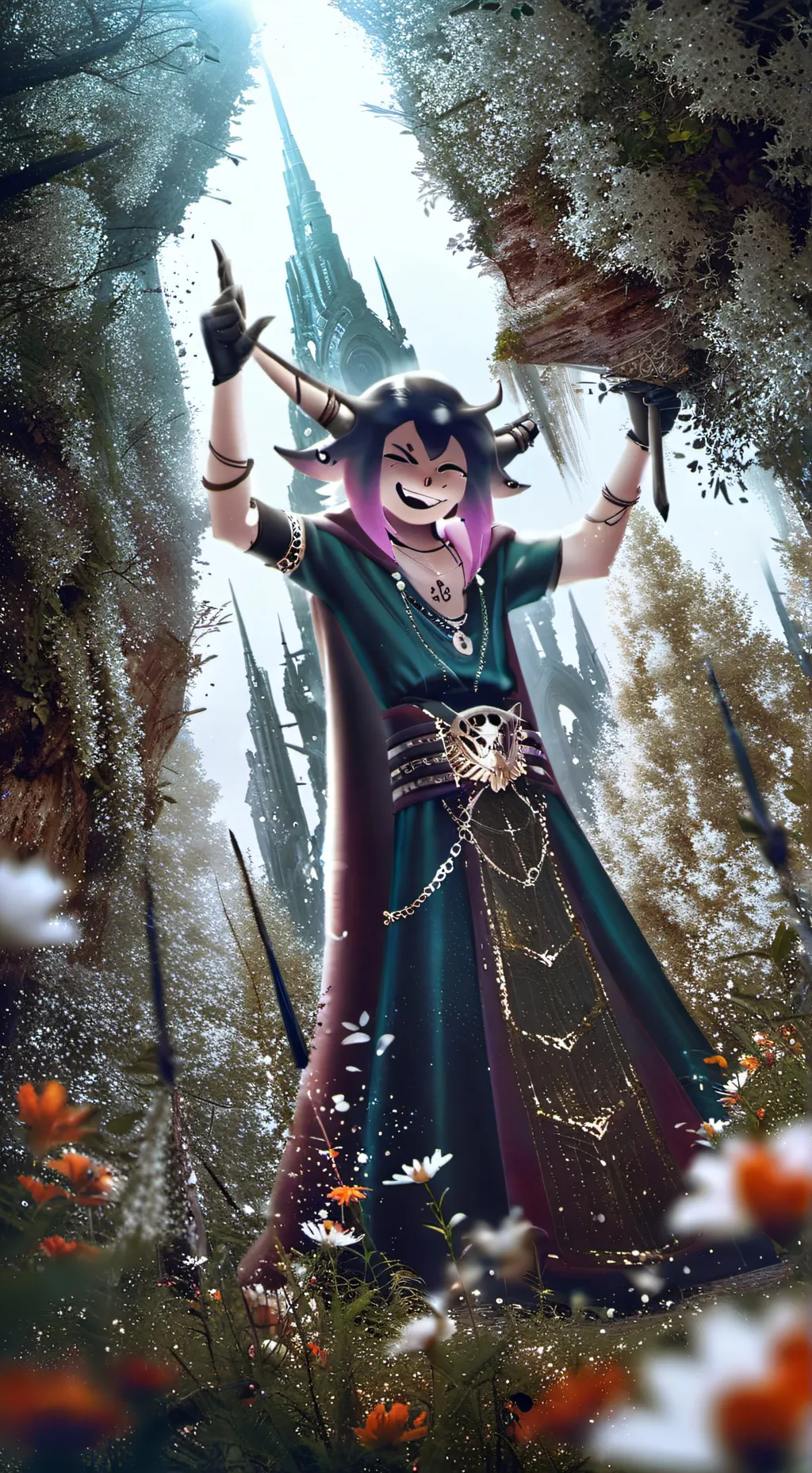 ai character: Forsaken Sleepover background