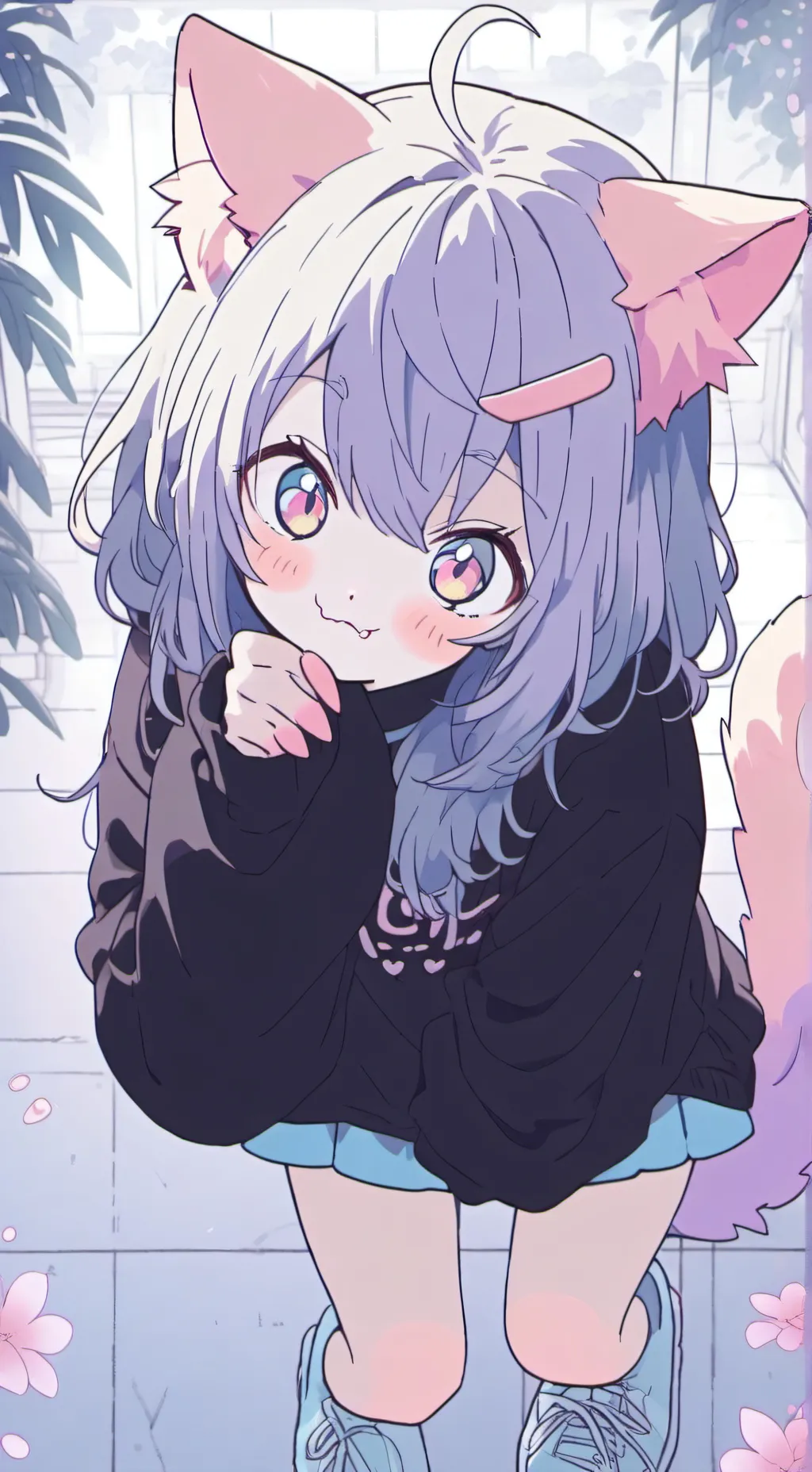 ai character: Red Spirit Feline background