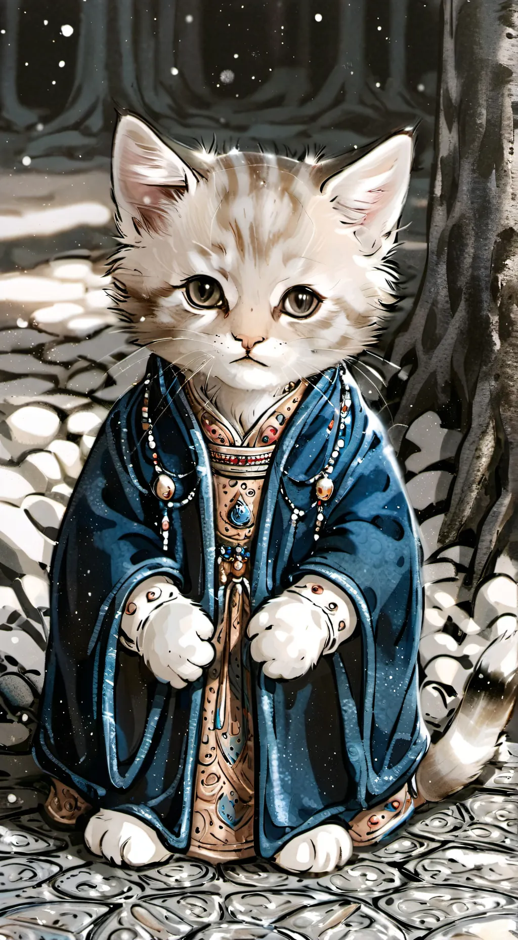 ai character: mimi poor cat background