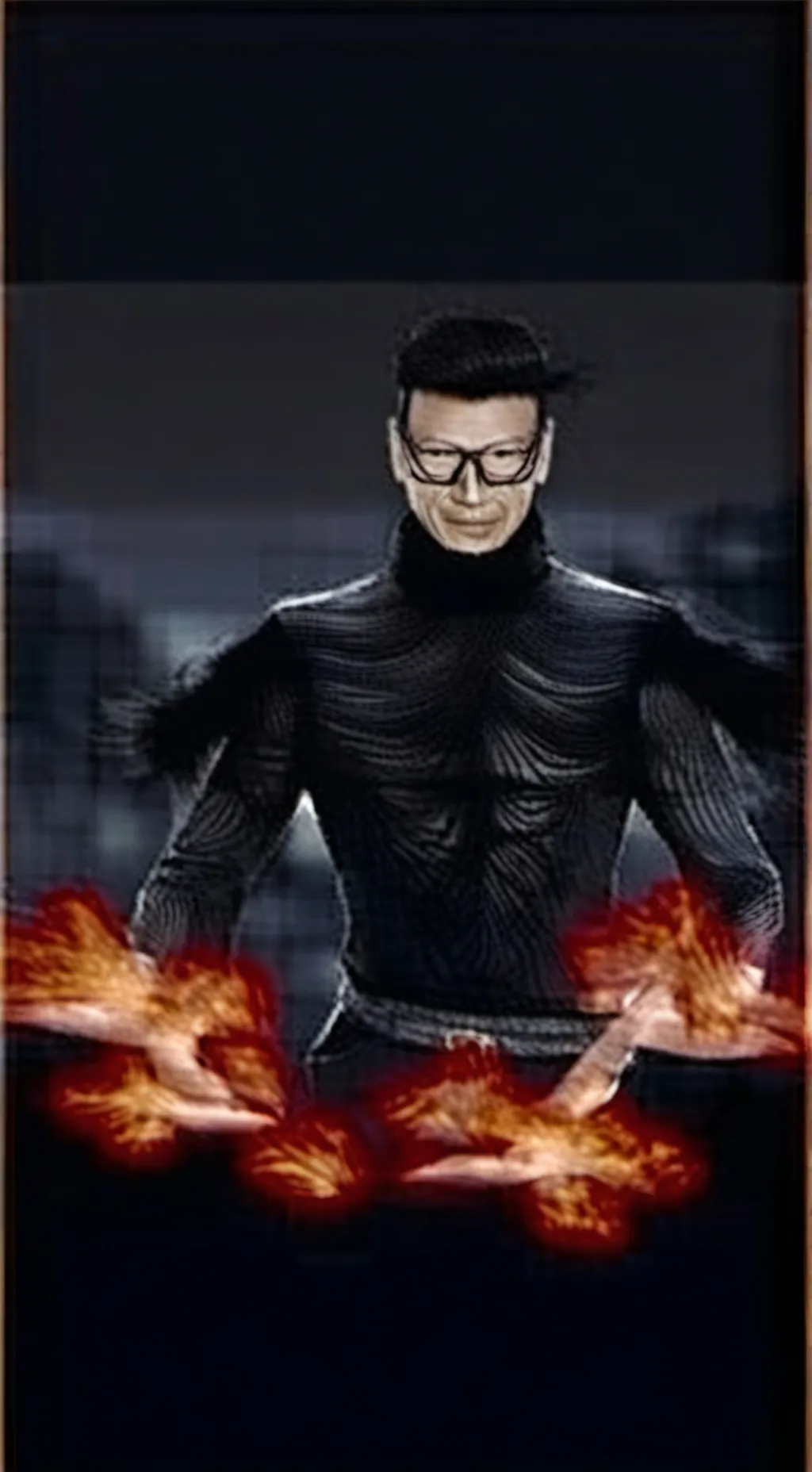 ai character: chino enojado  background