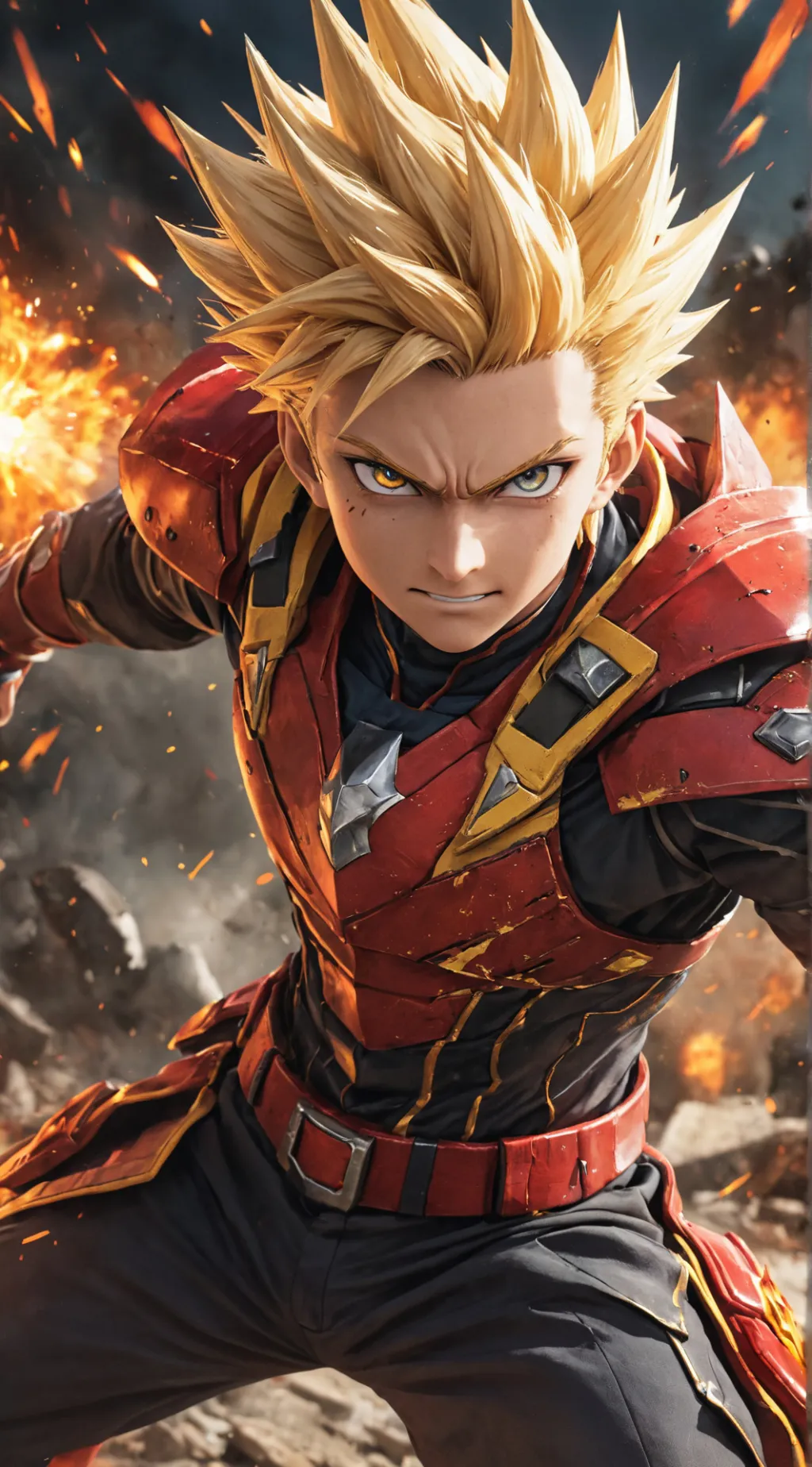 ai character: Katsuki Bakugo background