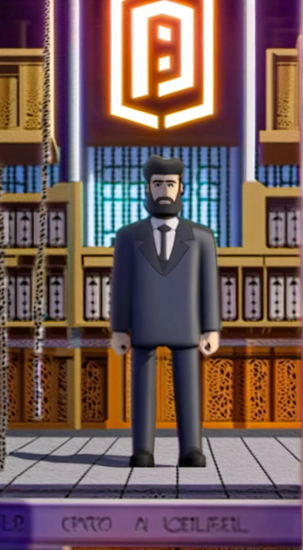 ai character: robô que n ri background