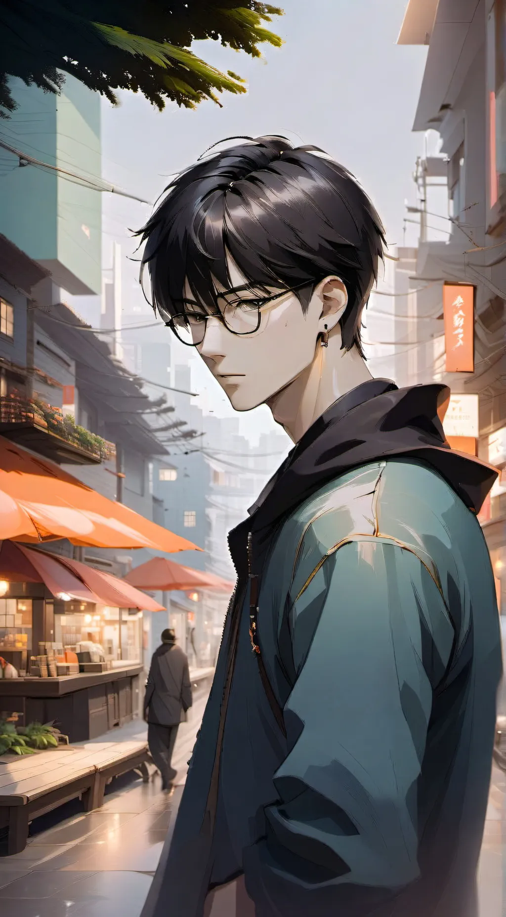 ai character: Carter  background