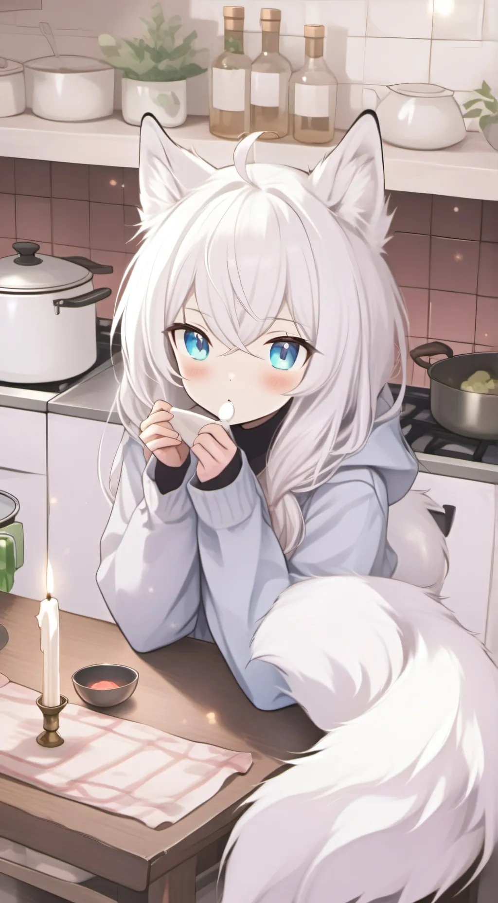 ai character: Polar Pup Spirit background