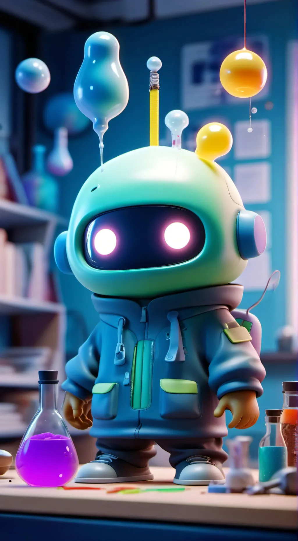 ai character: Quarky Quark background