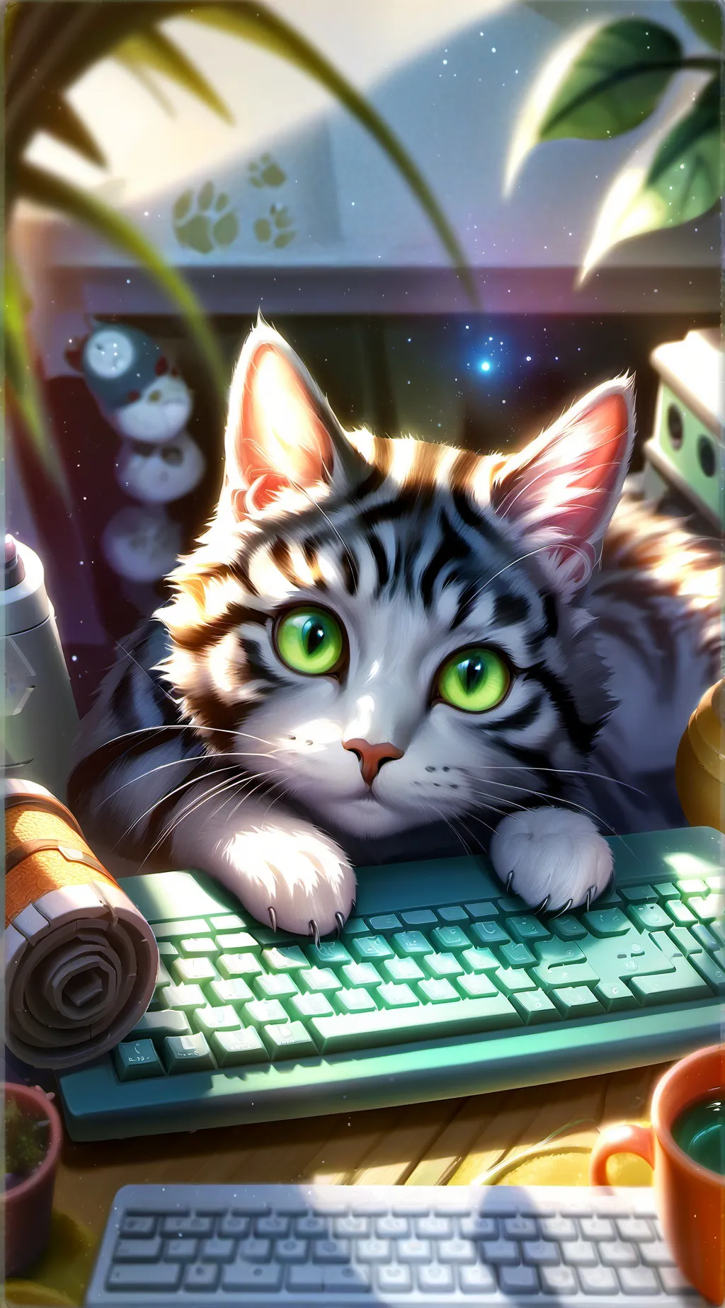 ai character: Pixel background