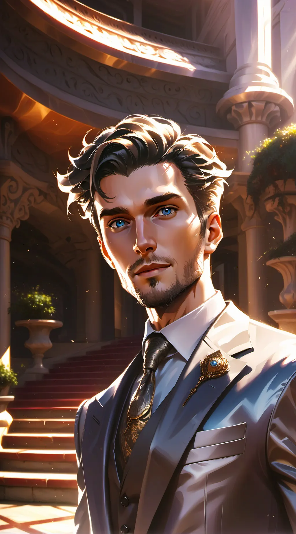 ai character: Handsome Gentleman background