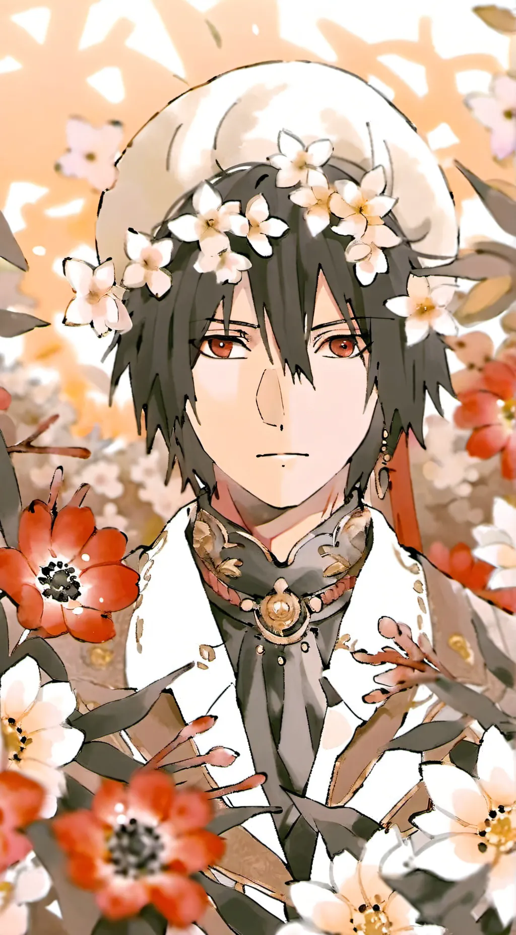 ai character: Sasuke  background