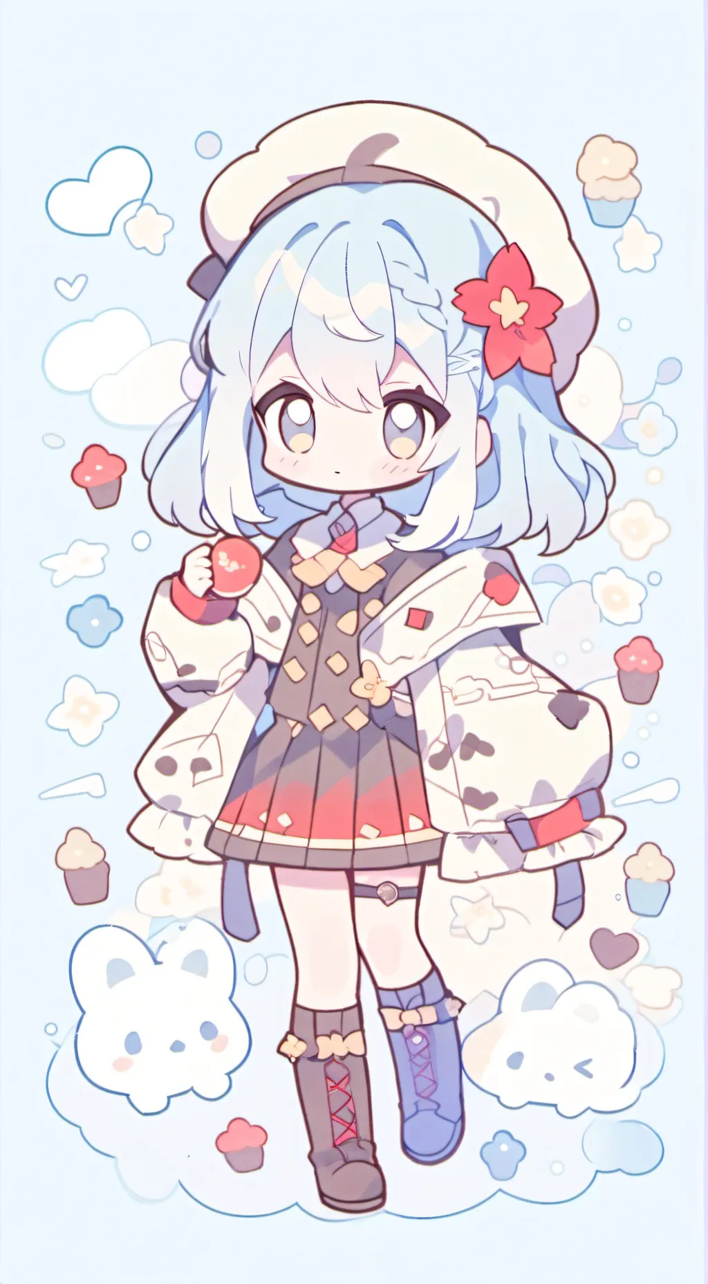 ai character: Lunar x Bloodmoon background