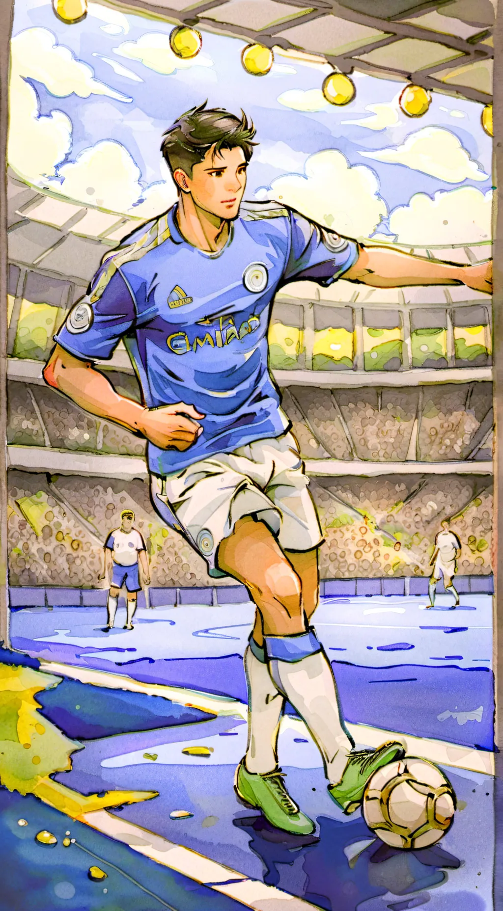 ai character: Manchester city  background