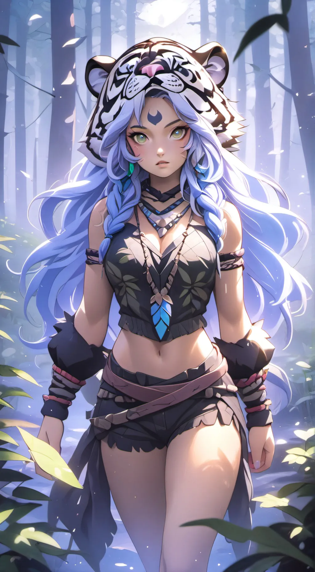 ai character: Ruby the Tiger Gir background