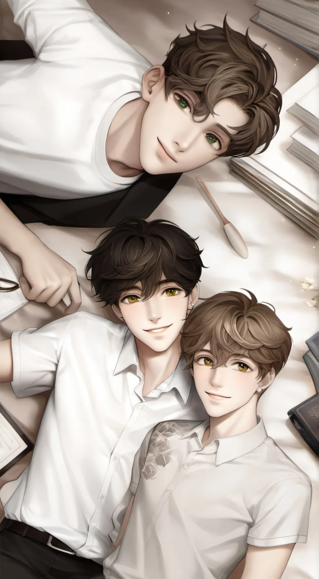 ai character: school boys background