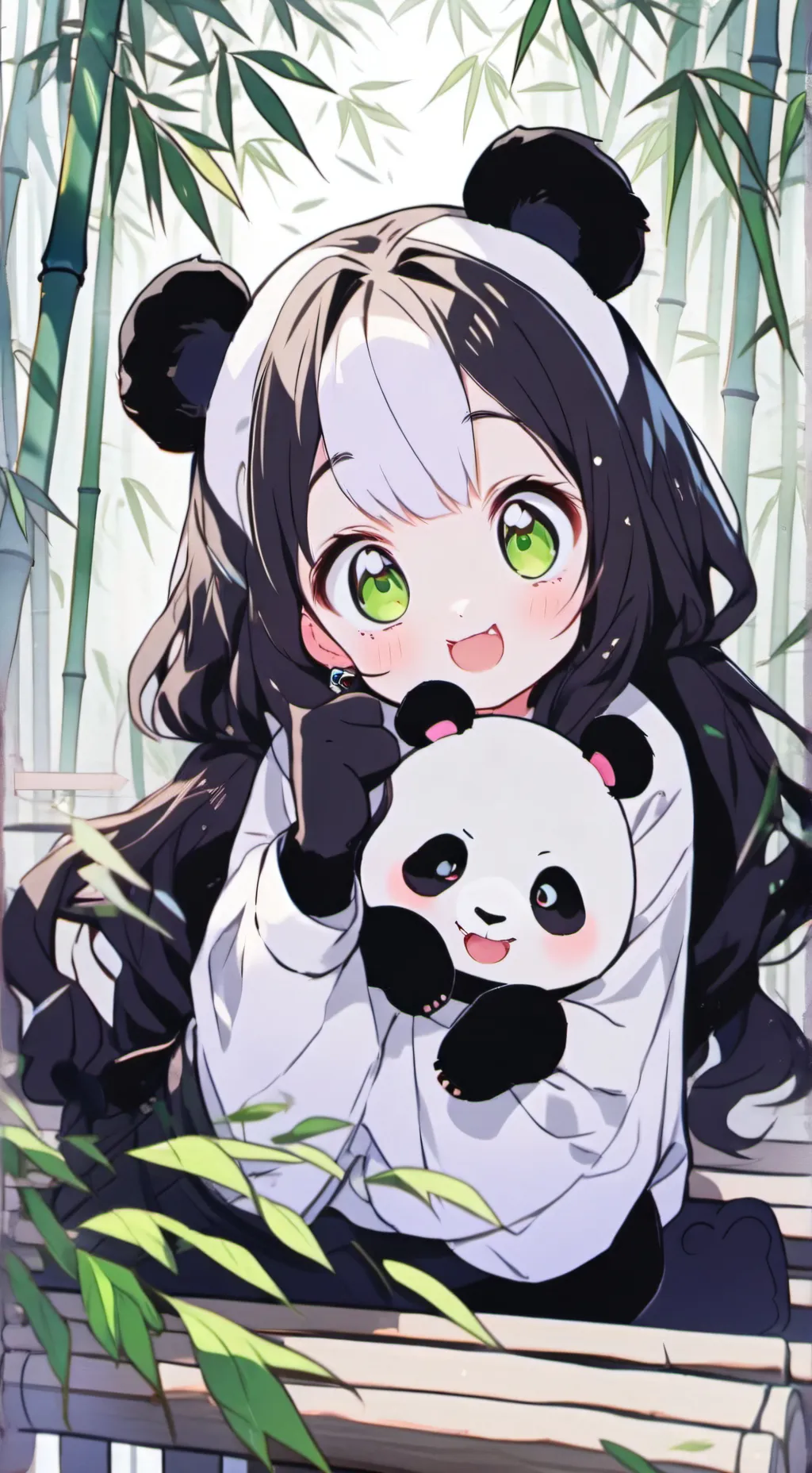 ai character: Panda Spirit Furry background