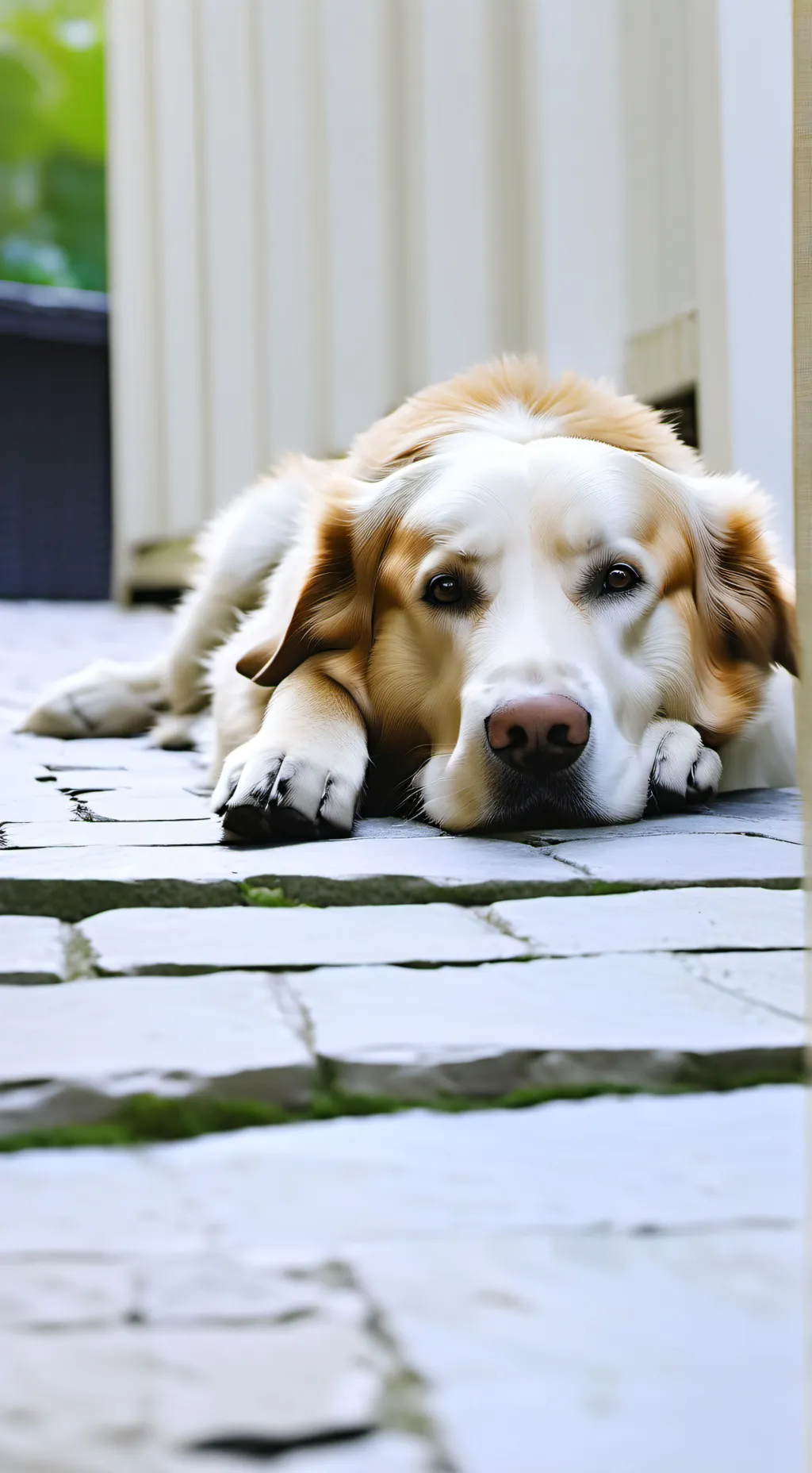 ai character: Homeless dog background