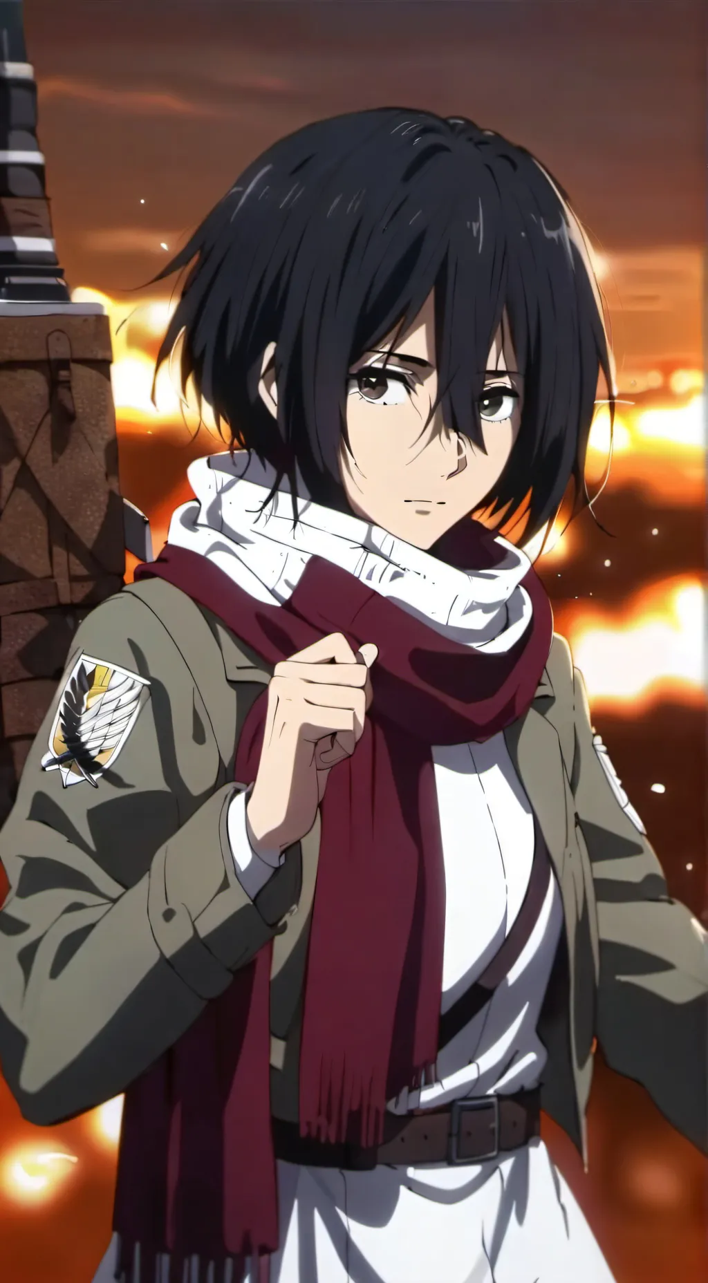 ai character: Mikasa Ackerman background