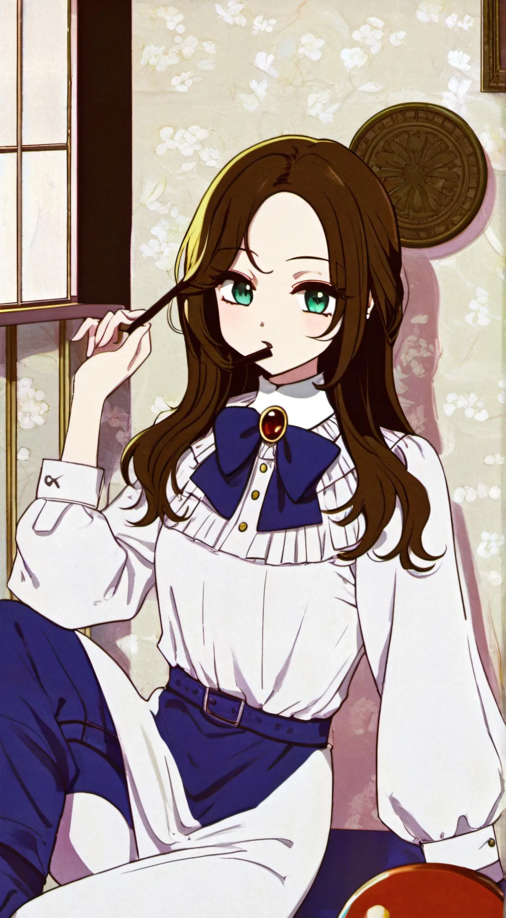 ai character: Mika blackwood  background