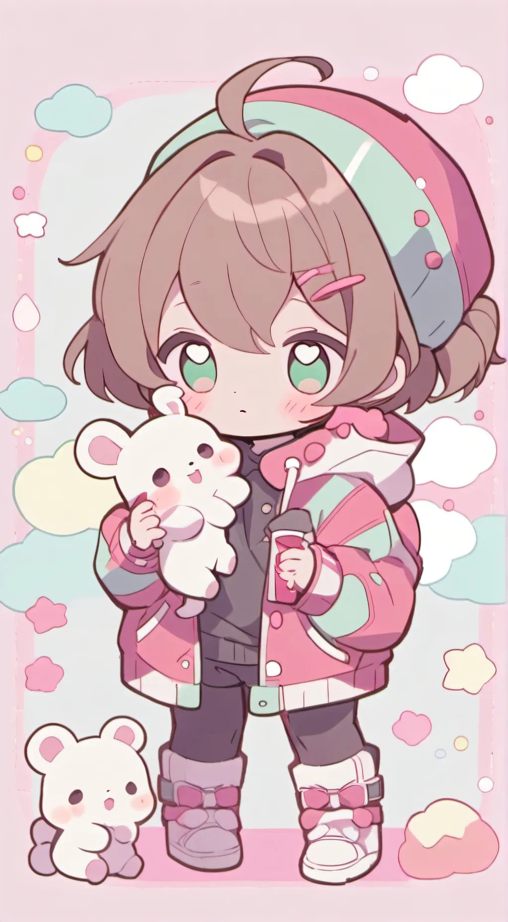 ai character: Hungry baby background