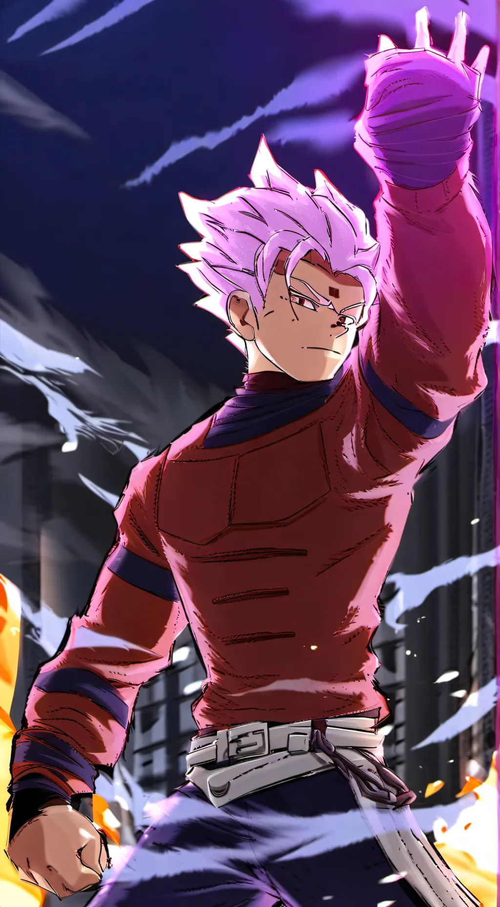 ai character: black goku background