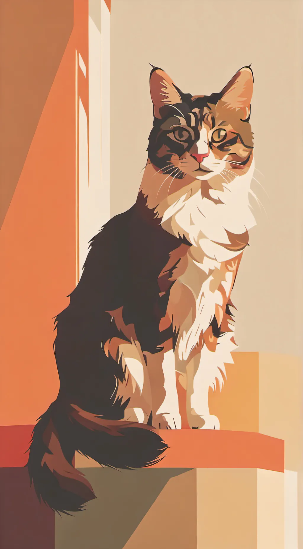 ai character: котенок background