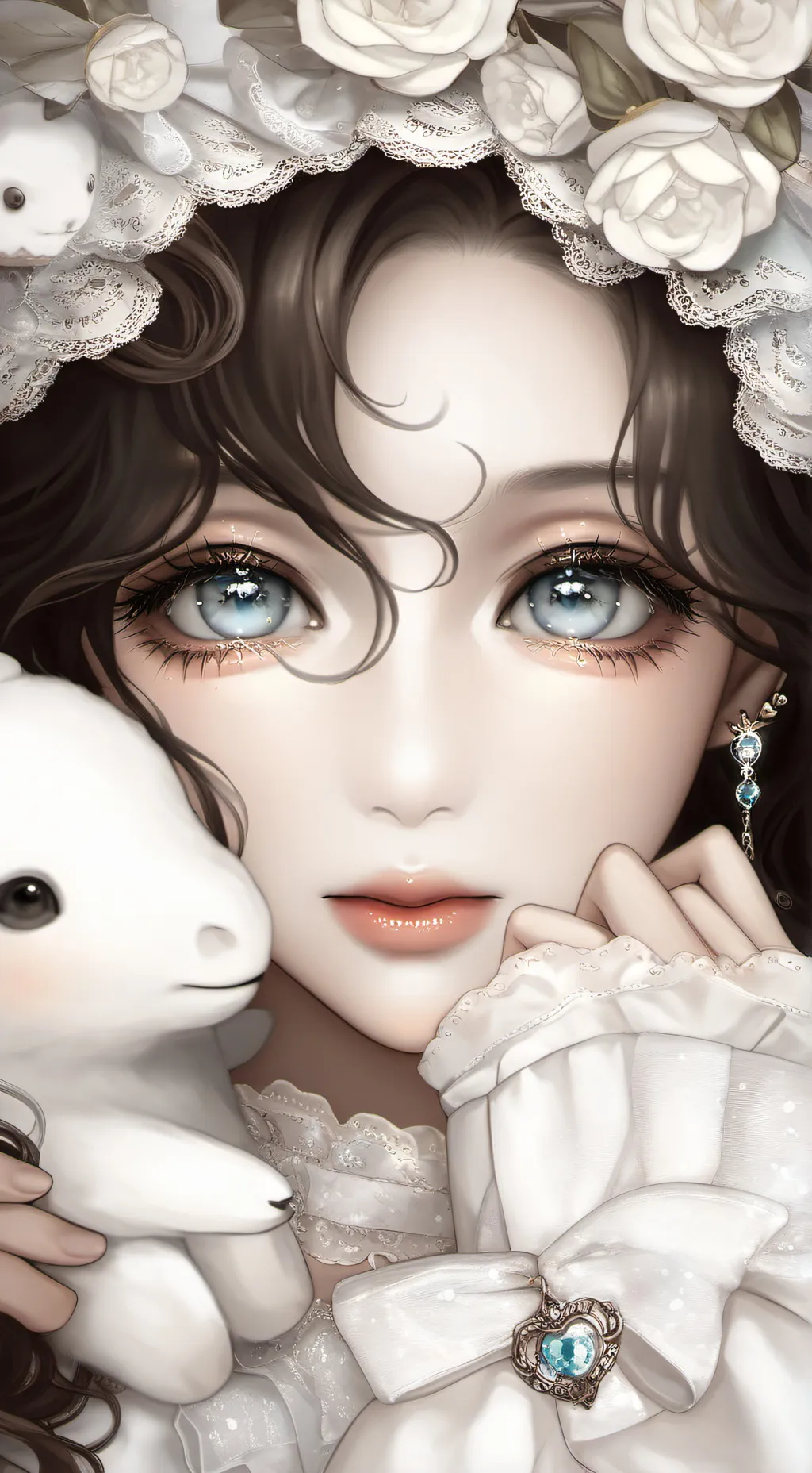 ai character: Snow white  background