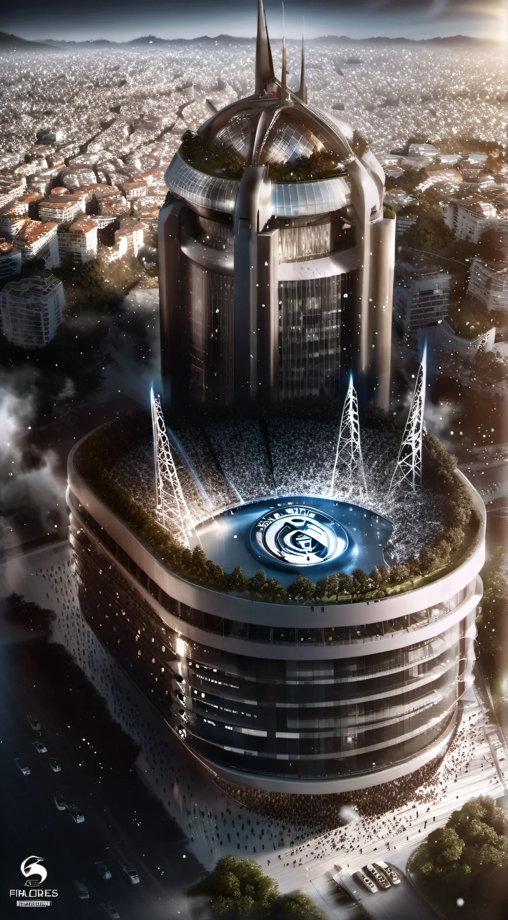 ai character: real Madrid hub background