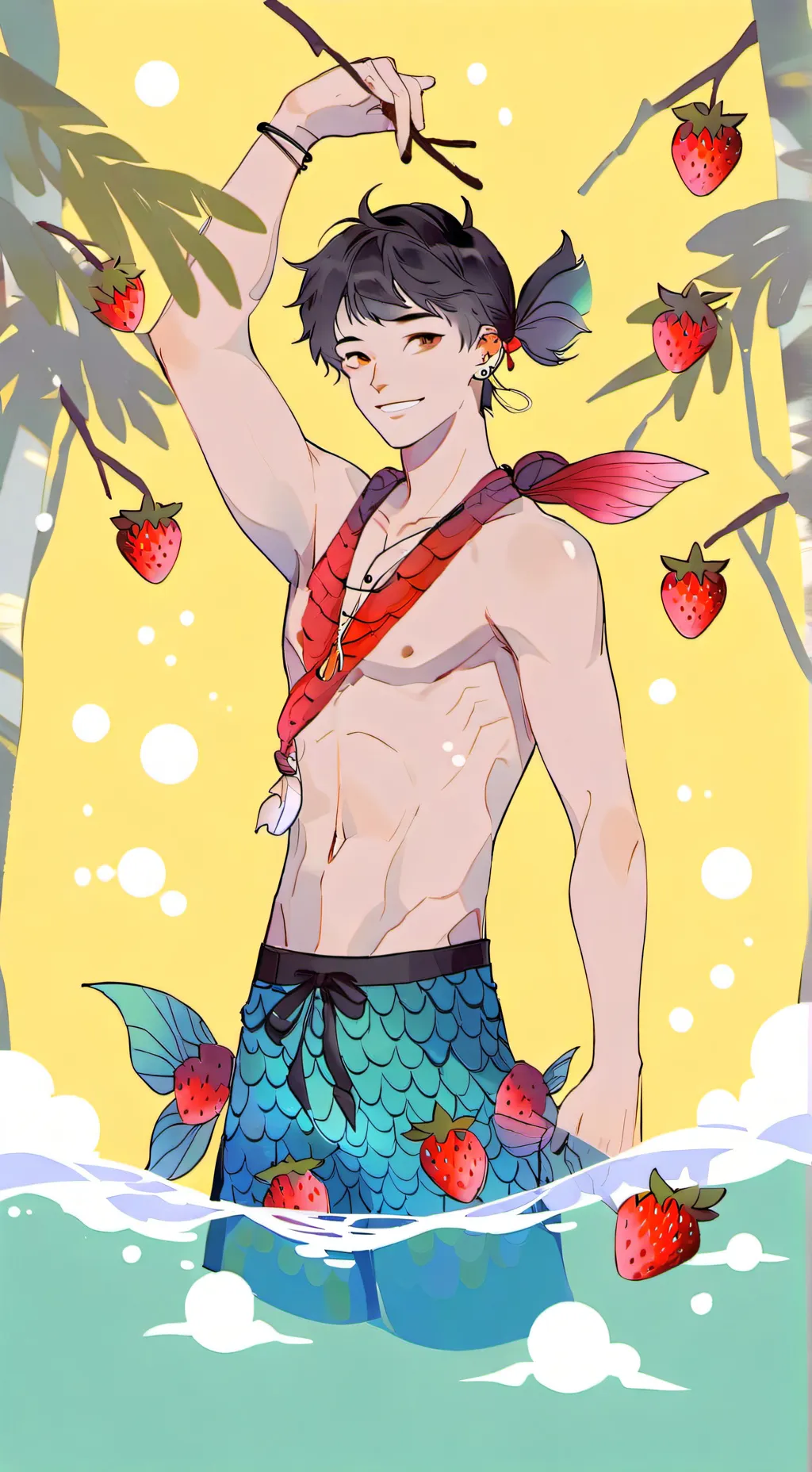 ai character: Mermaid sprout background