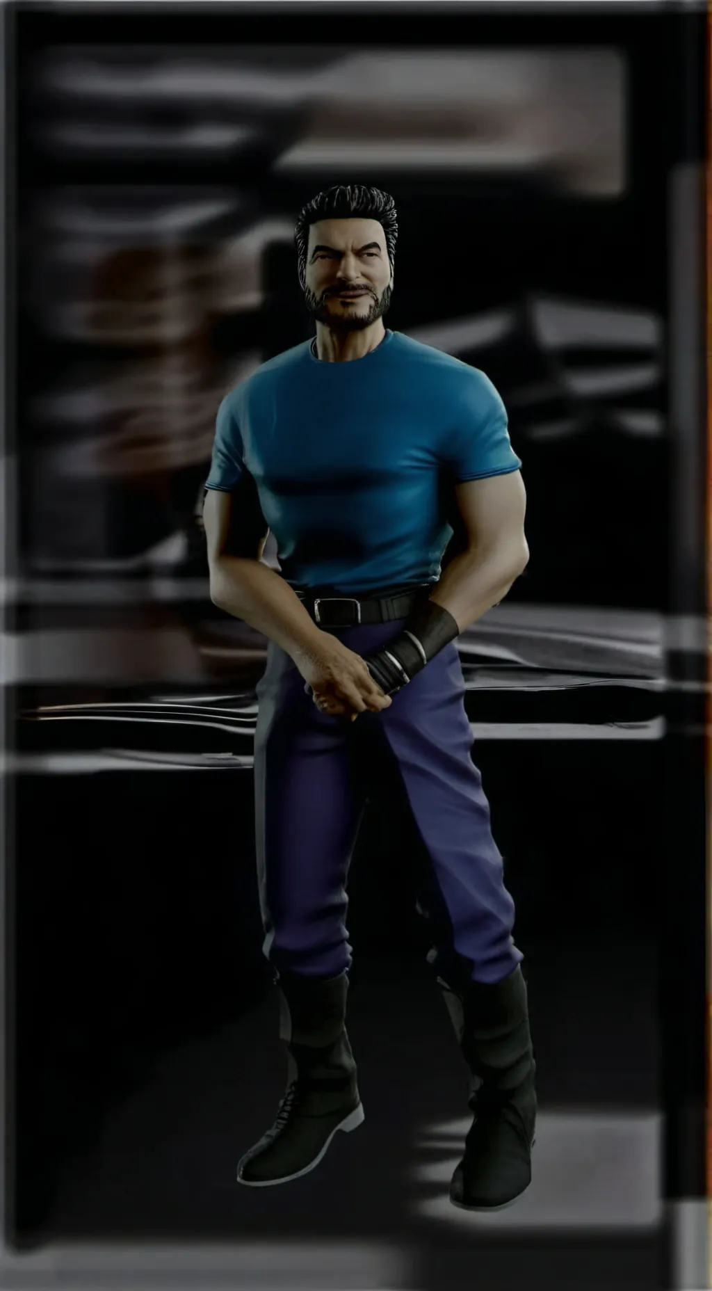 ai character: Grotesque Steve background