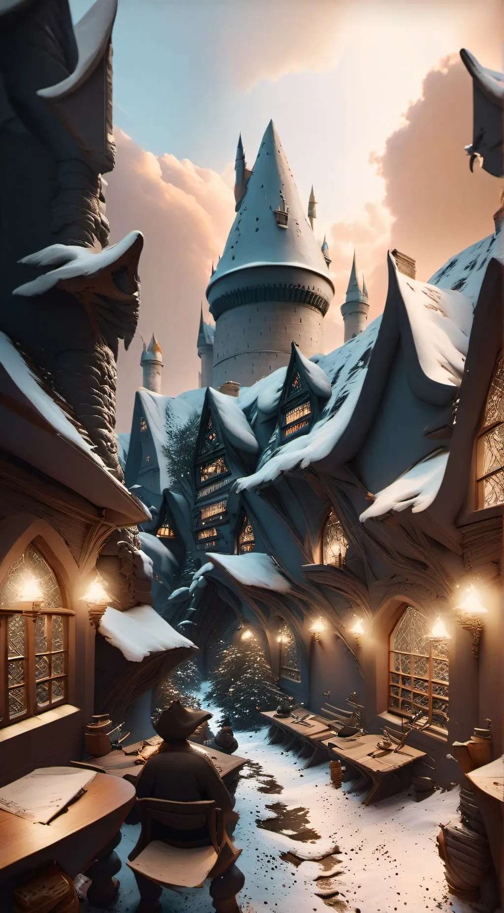 ai character: Hogwarts Fight background