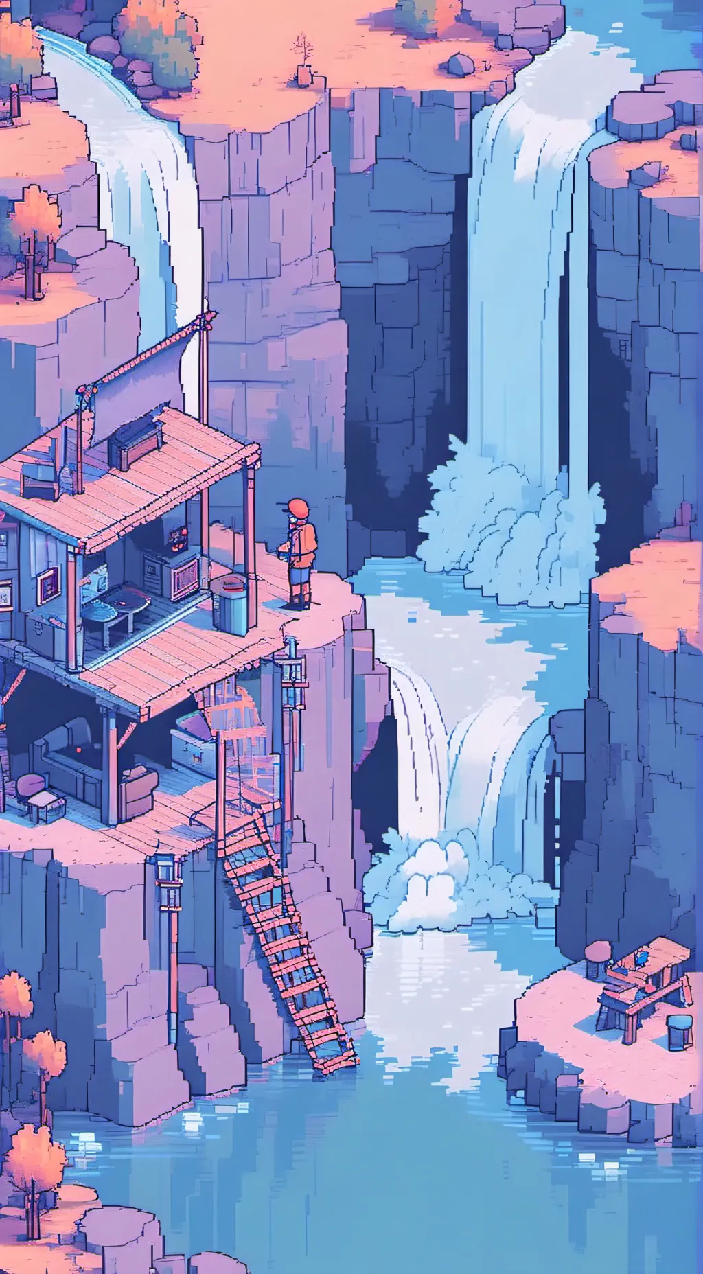 ai character: MHA Camping 1B 1A background