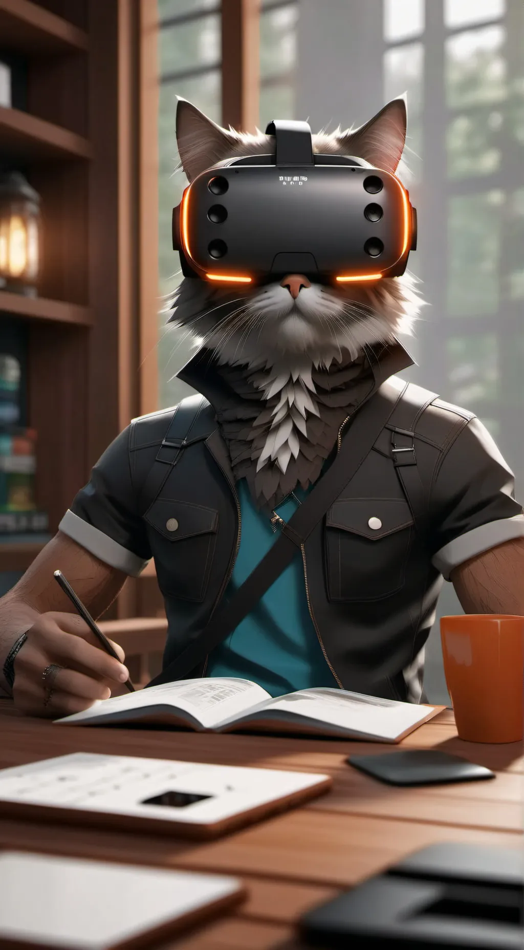 ai character: vr cat background