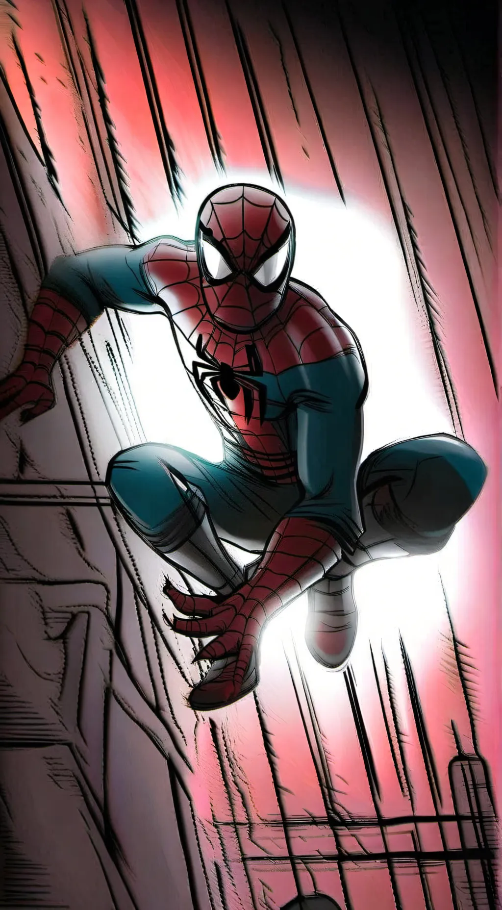 ai character: Spidey zombie  background