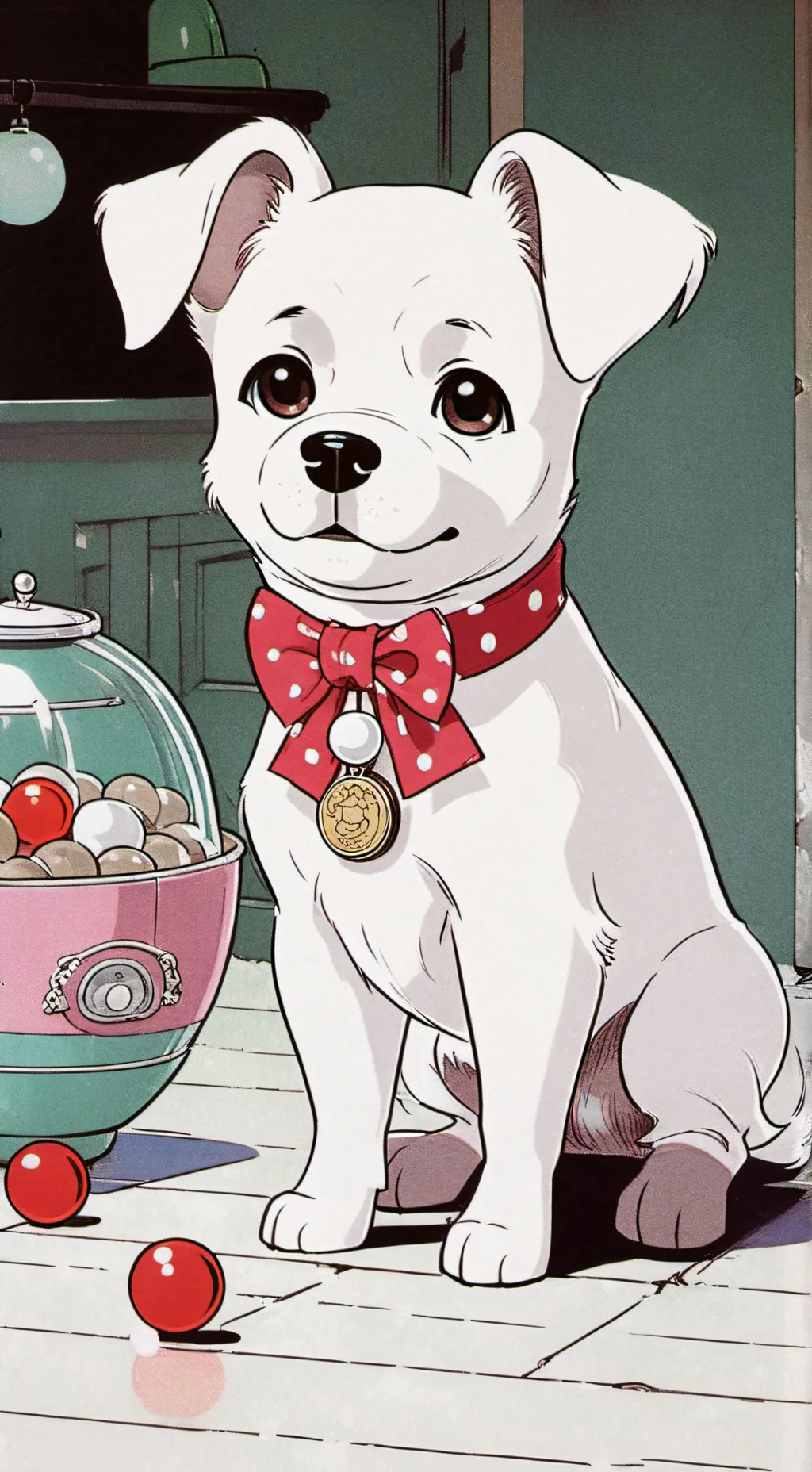 ai character:  meeting gummy background