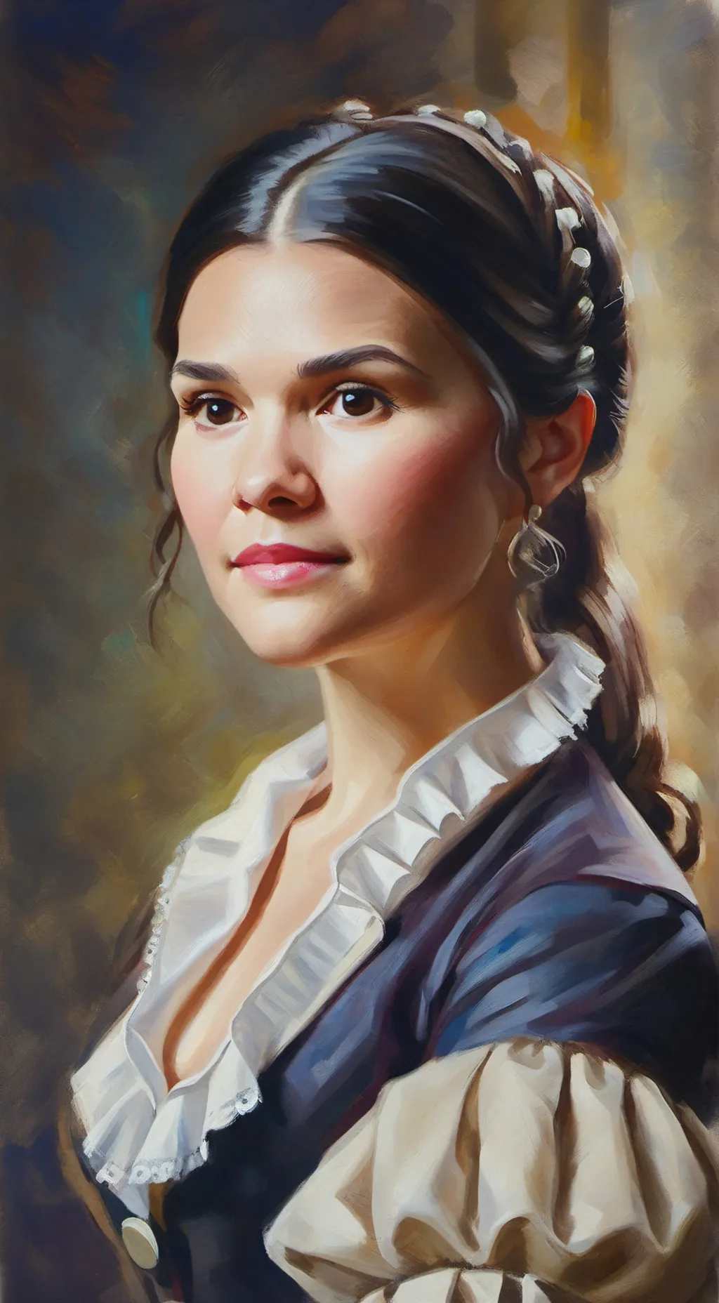 ai character: Eliza Hamilton  background