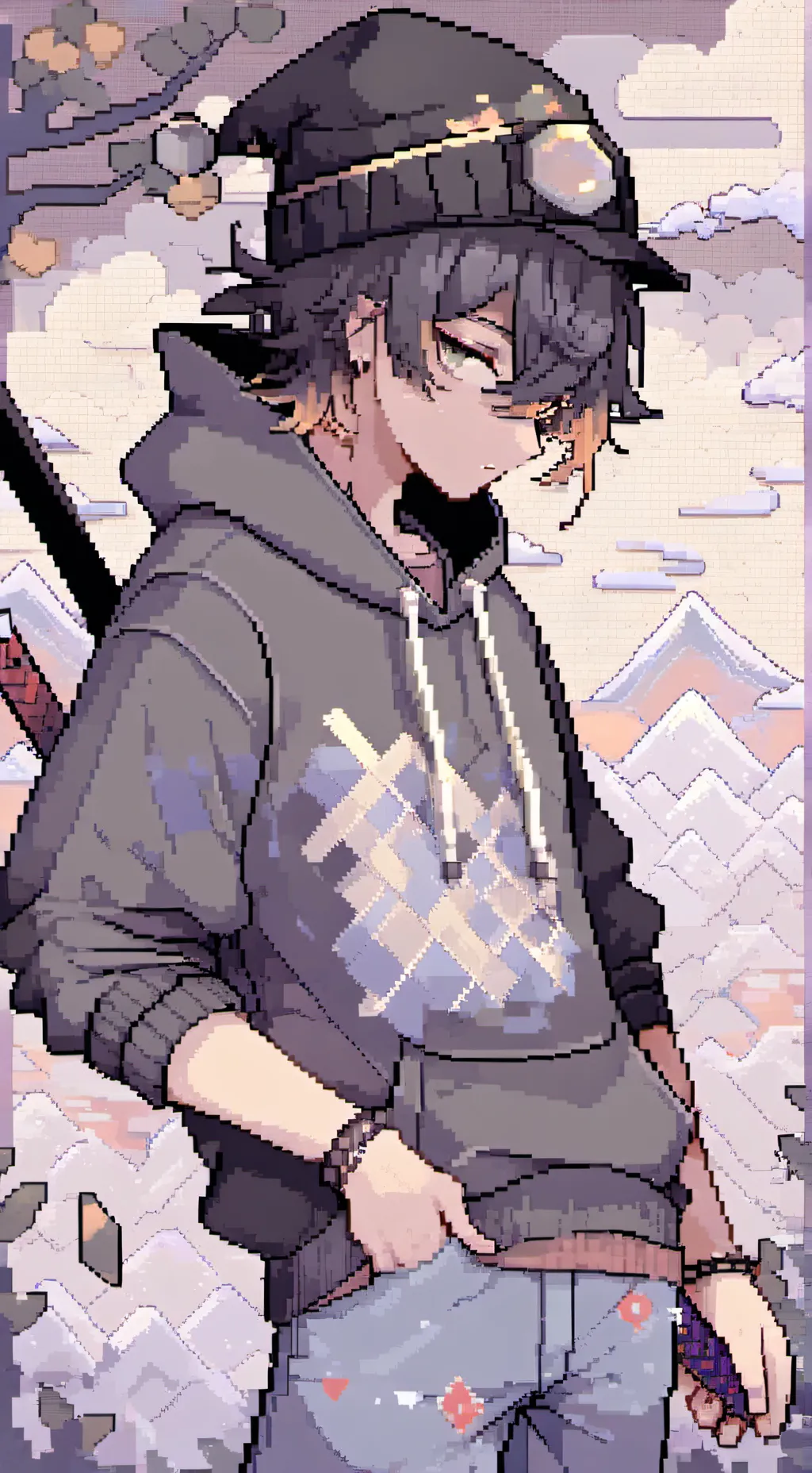 ai character: ↑↓→Mac←↑↓ background