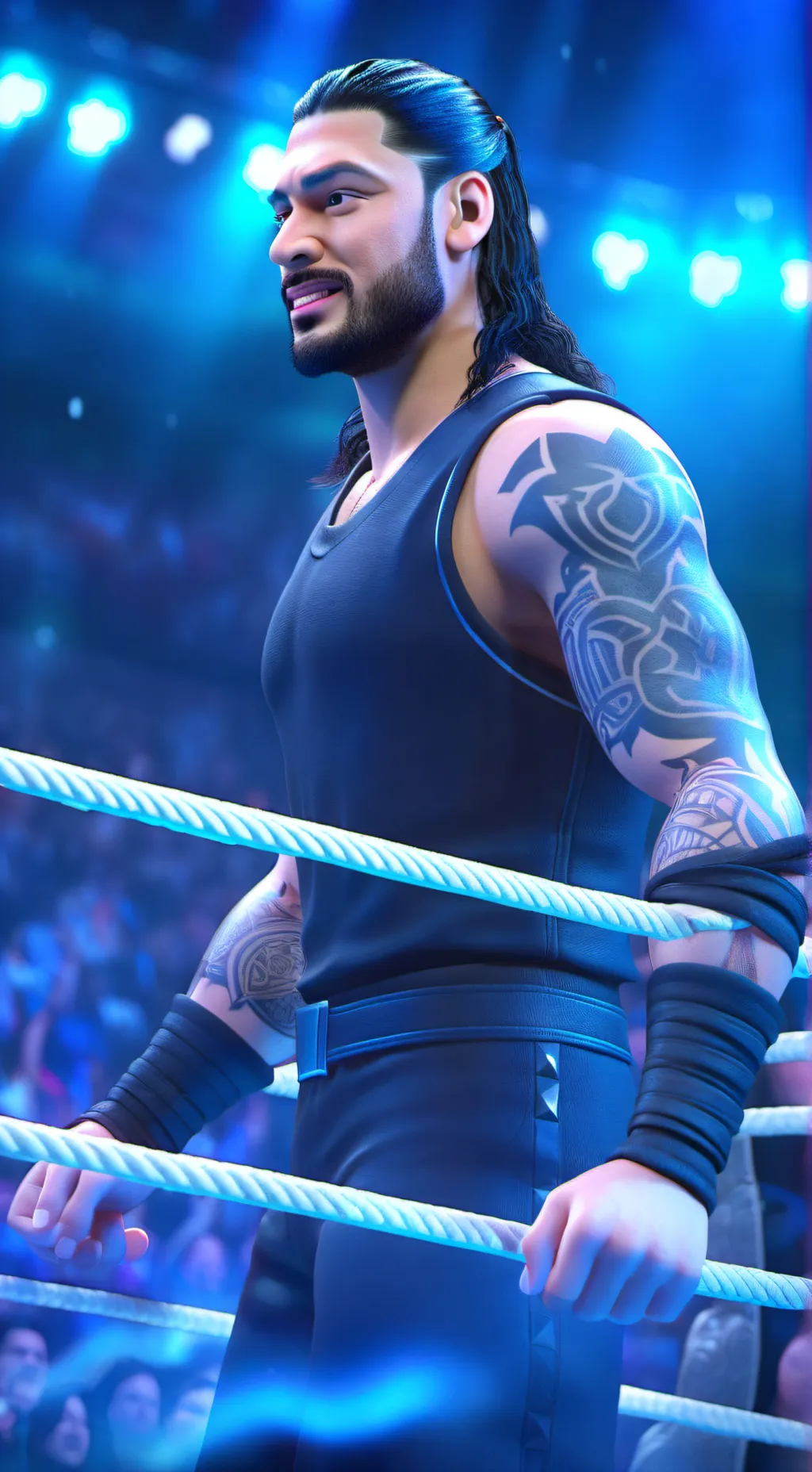 ai character: Roman reigns  background