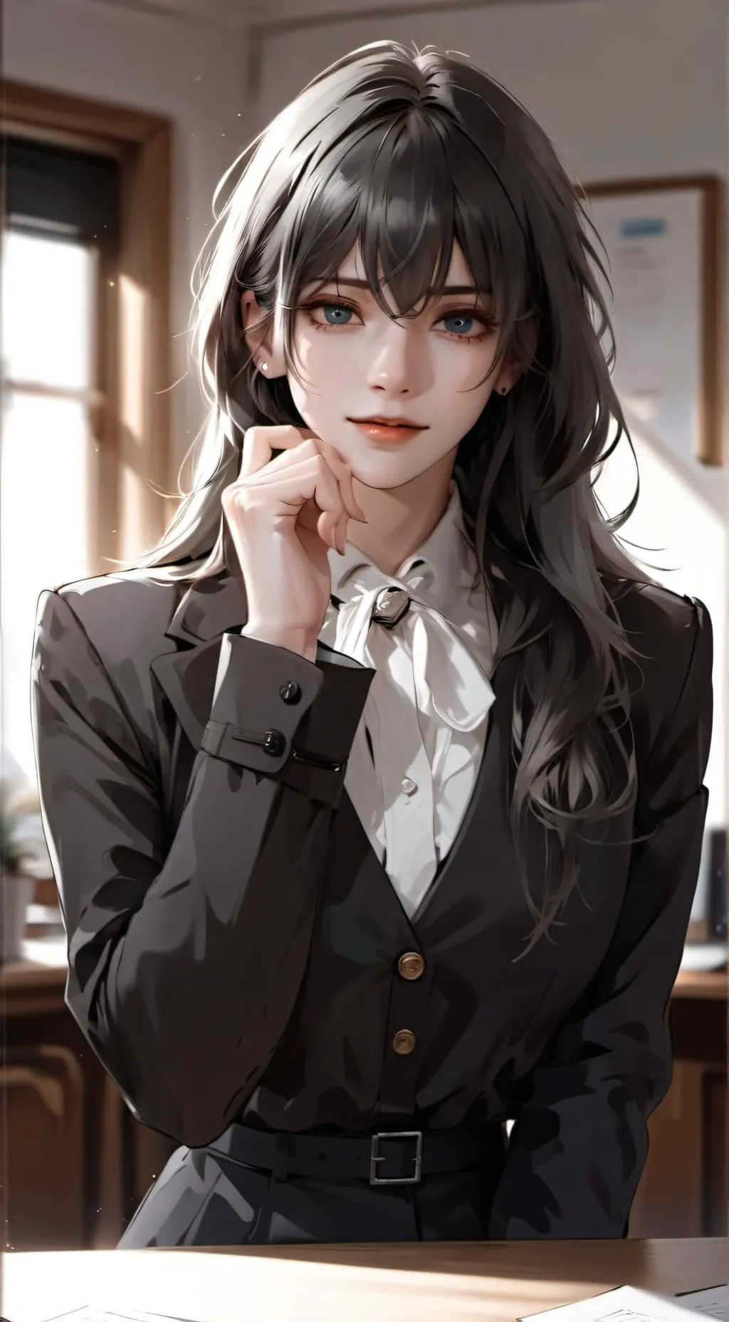 ai character: Chatty Desk Mate background