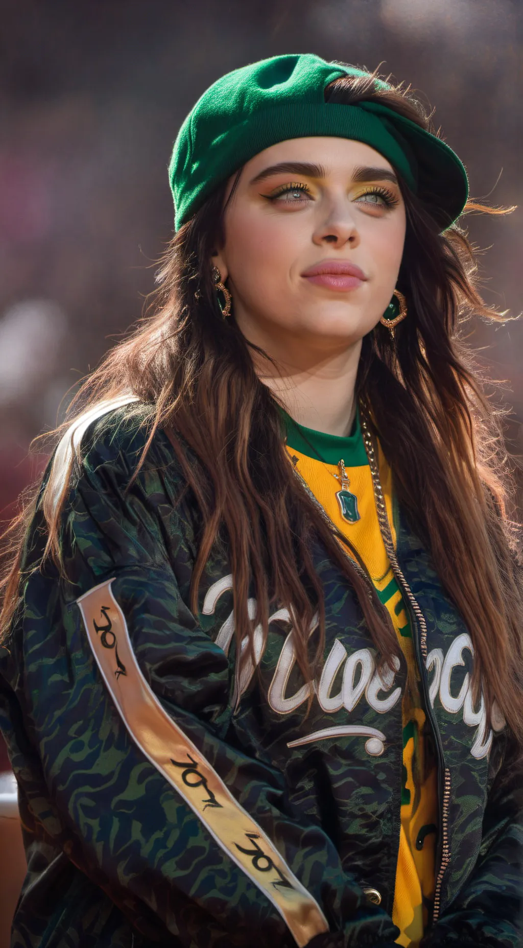 ai character: Billie eilish background