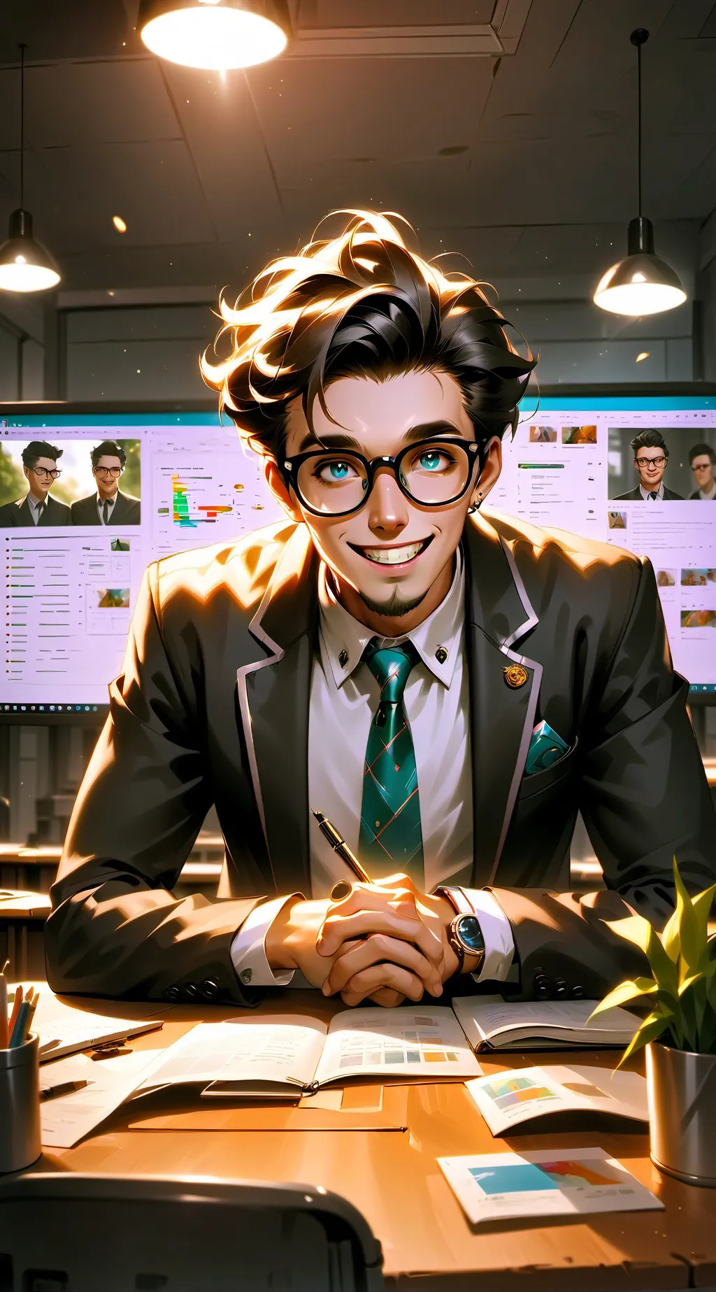 ai character: Prof. GigaChad Memes background