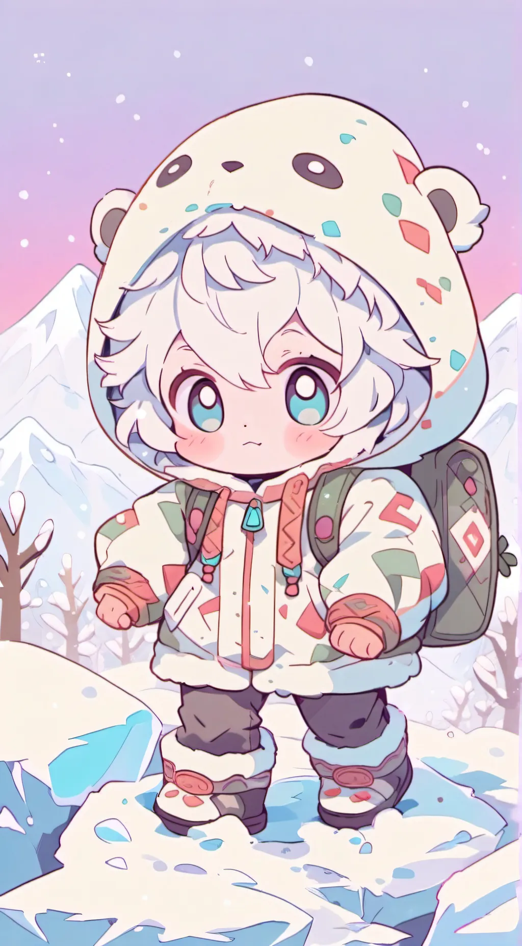 ai character: Yeti Babies  background