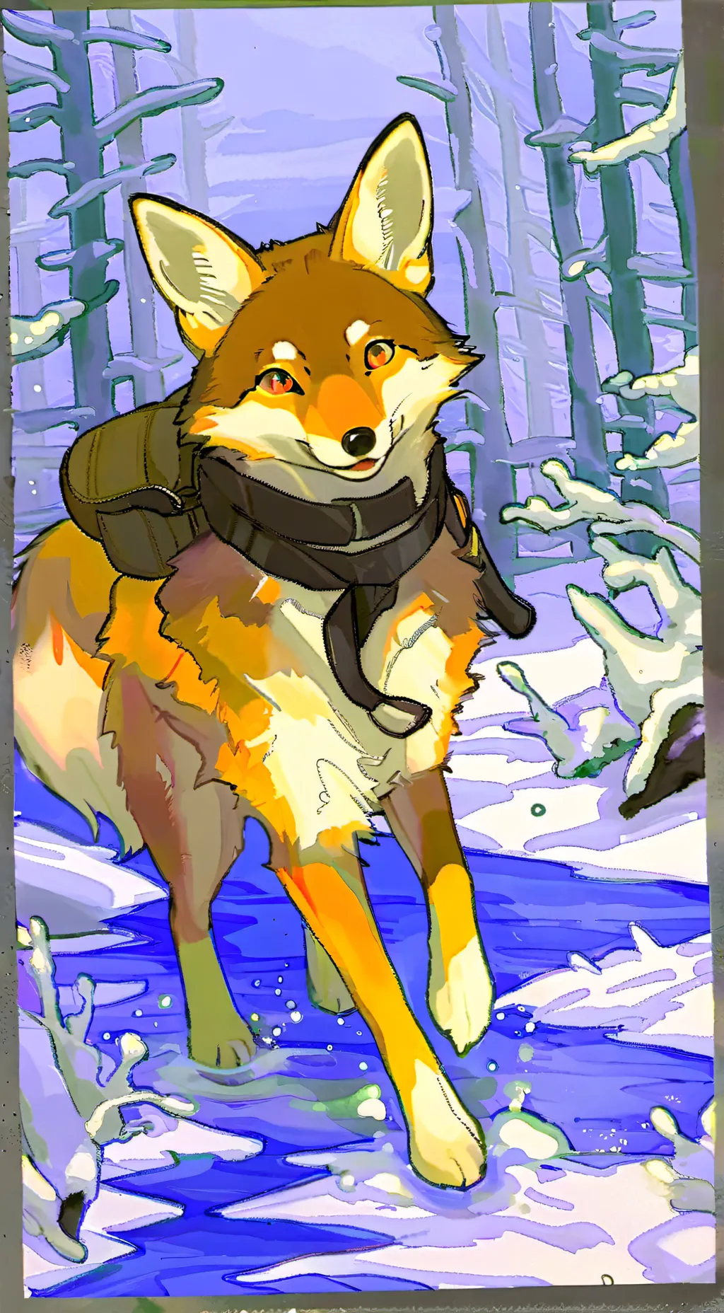 ai character: Summertime wolves background