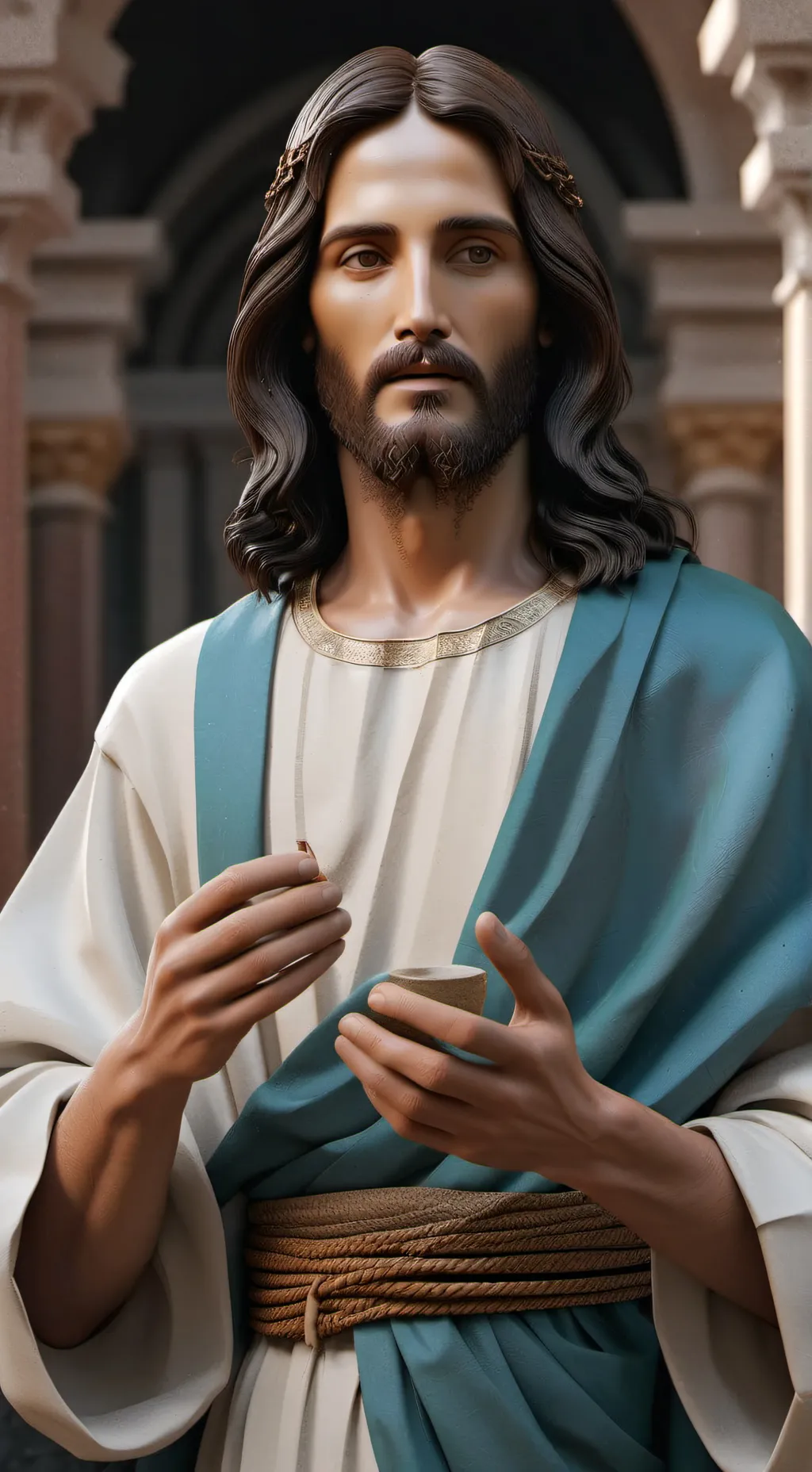 ai character: jesus background